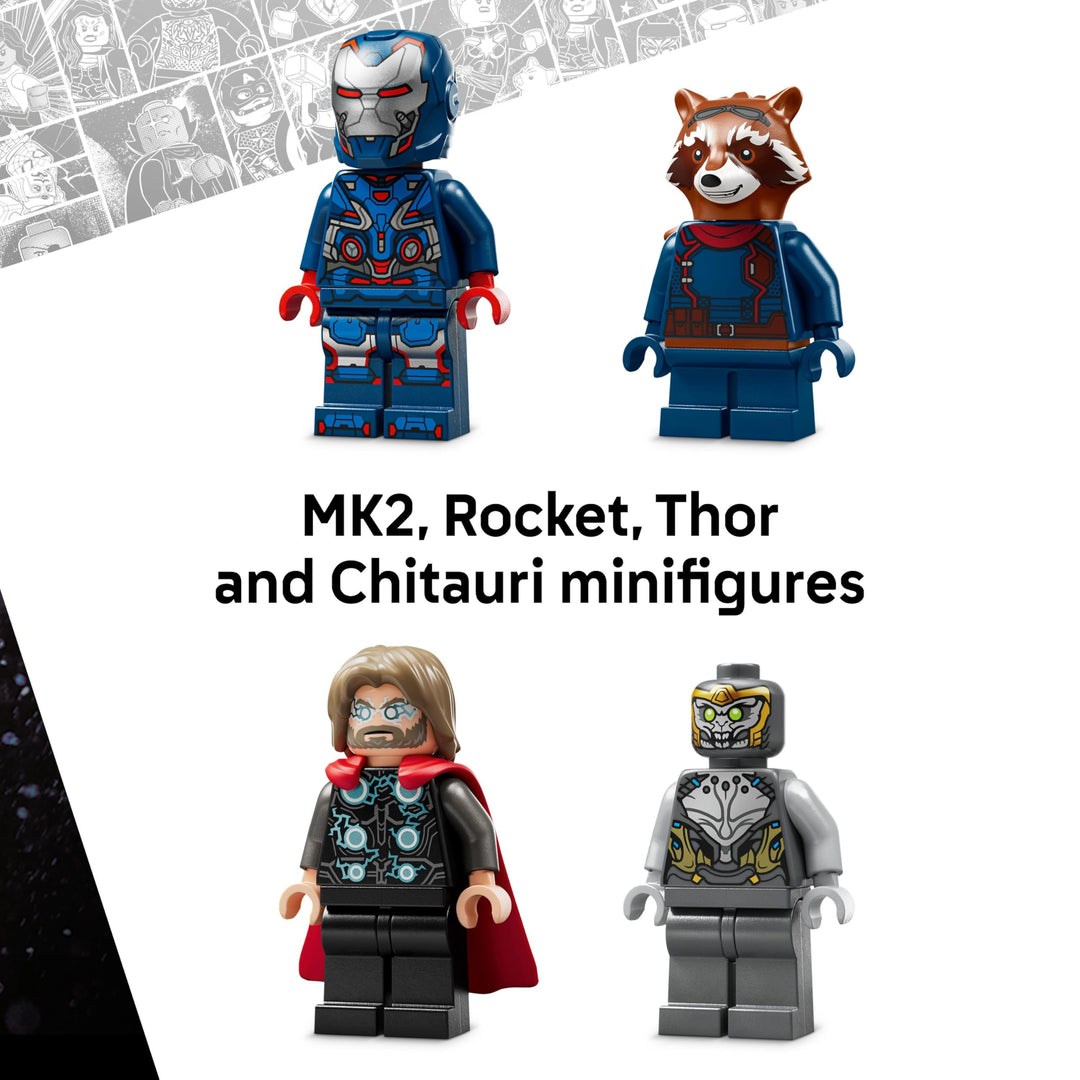 LEGO ǀ Marvel Avengers: Endgame Thor vs. Chitauri - Buildable Action Playset for Kids 8+
