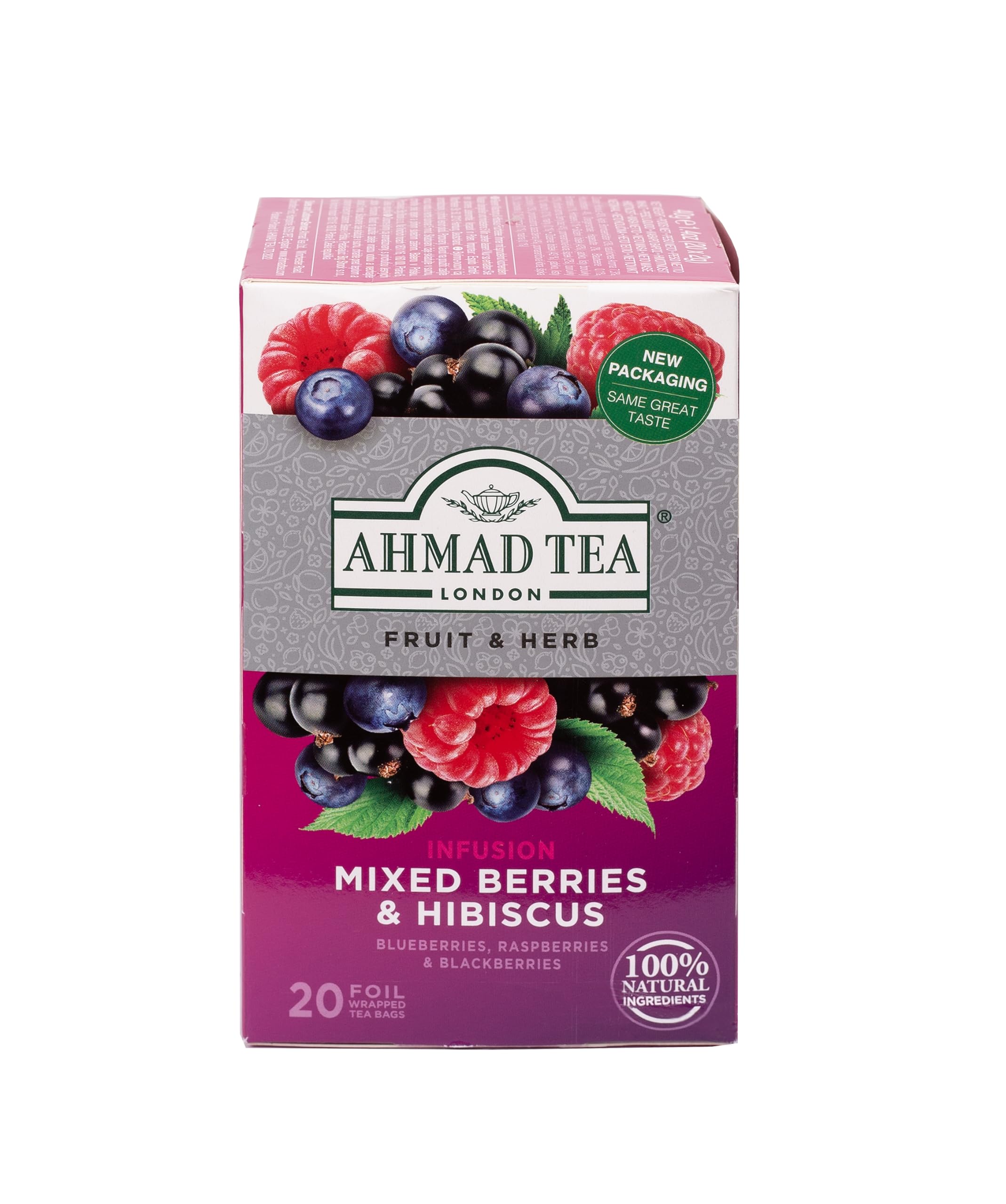 Ahmad Tea Mixed Berries & Hibiscus Fruit & Herbal Infusion - Caffeine-Free | 20 Teabags 1