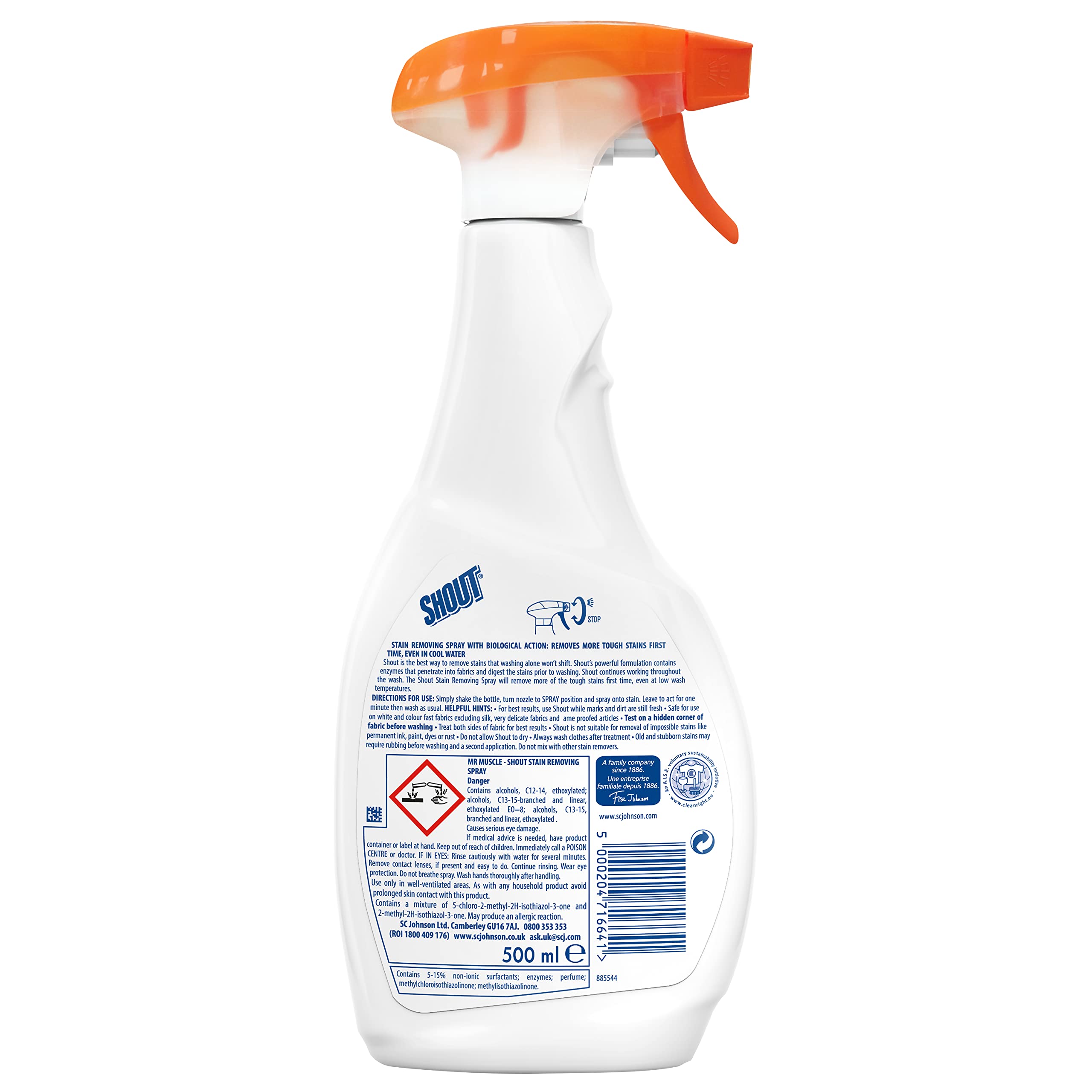 SHOUT Triple-Acting Stain Removing Spray - Fresh Scent, Liquid Formula | 500 ml 7