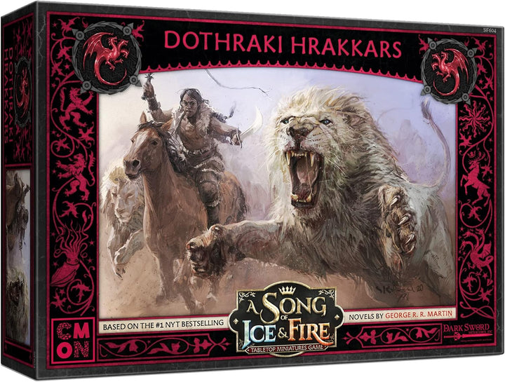 CMON A Song of Ice and Fire Tabletop Miniatures Game Dothraki Hrakkars Box Set (SIF604)