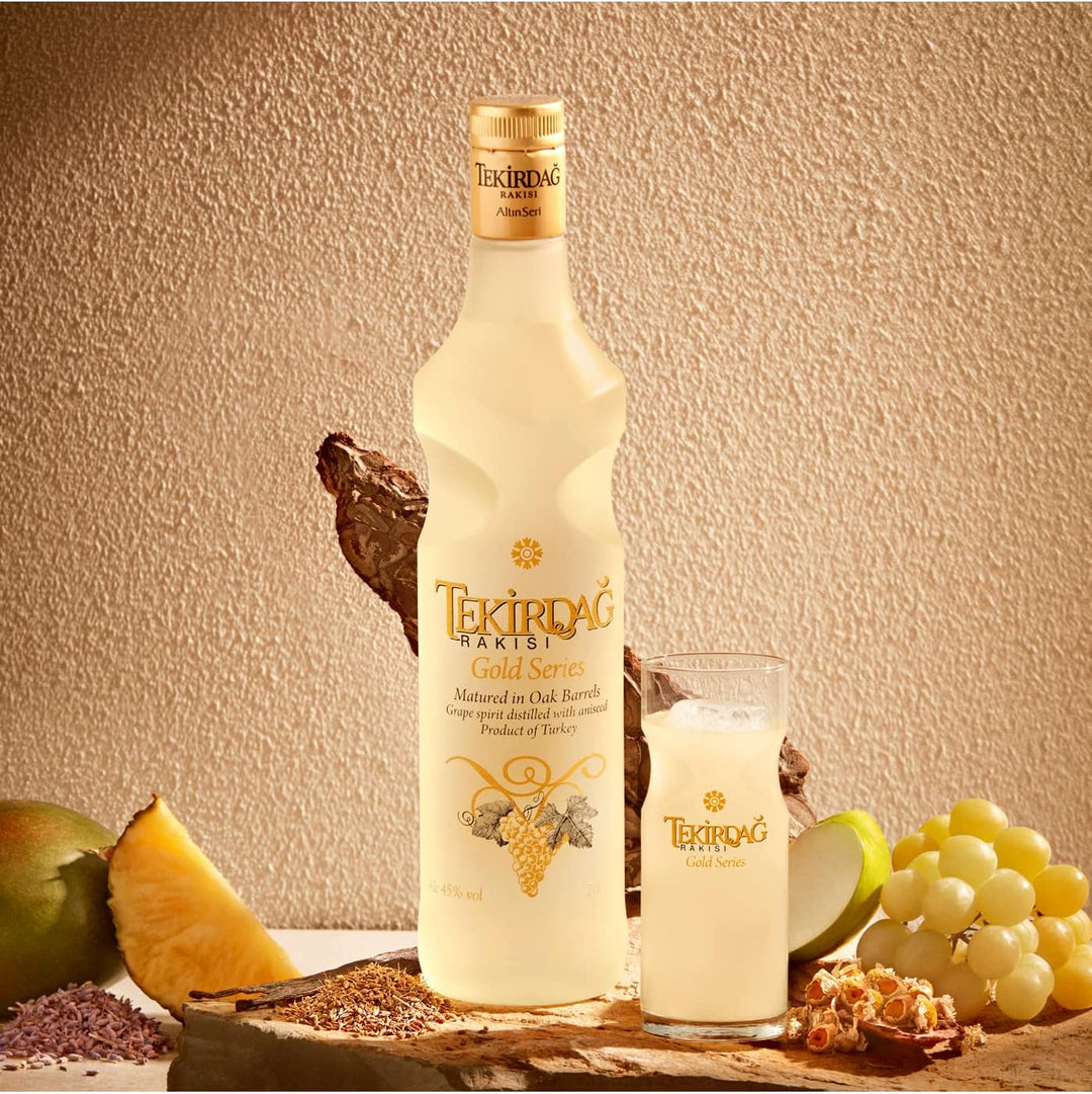 Tekirdag Rakisi Gold Series - 100% Fresh Grapes, Matured In Oak Barrels - 0.7L