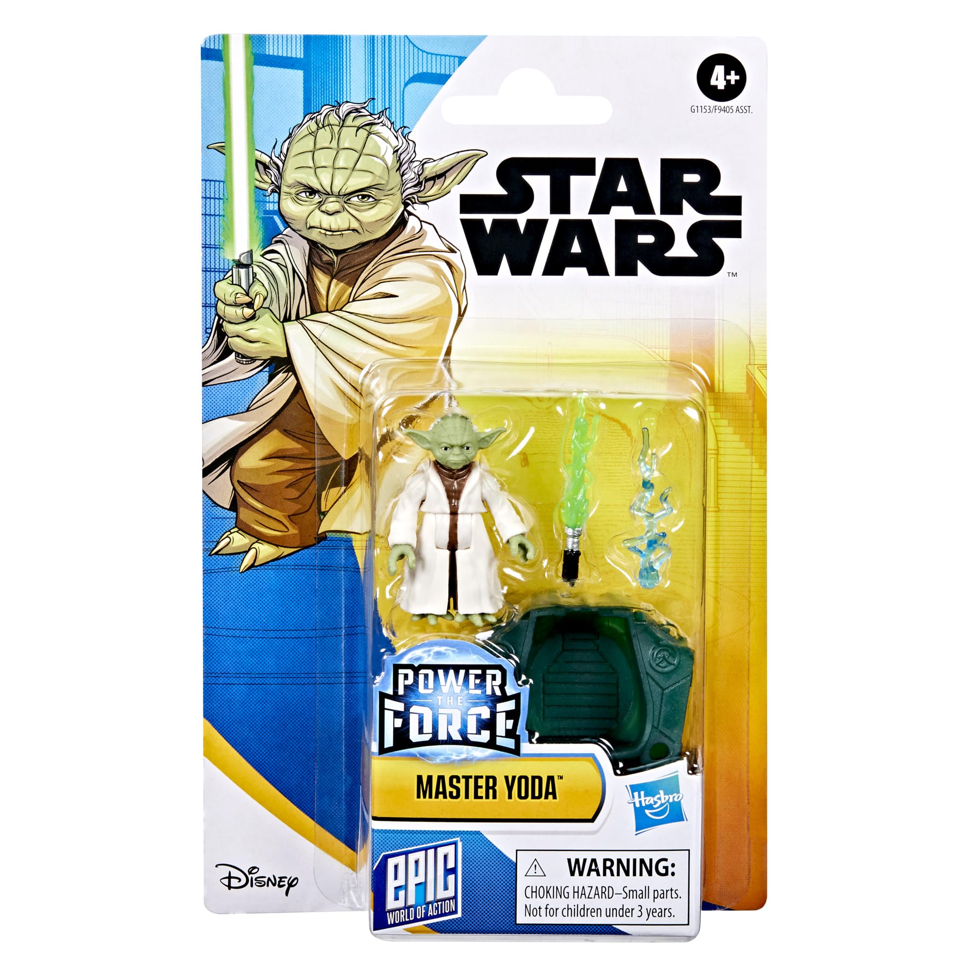 Star Wars Master Yoda 4-Inch Scale Action Figure | 2-Inch Figure, Lightsaber, Force Accessory | Ages 4+ 2