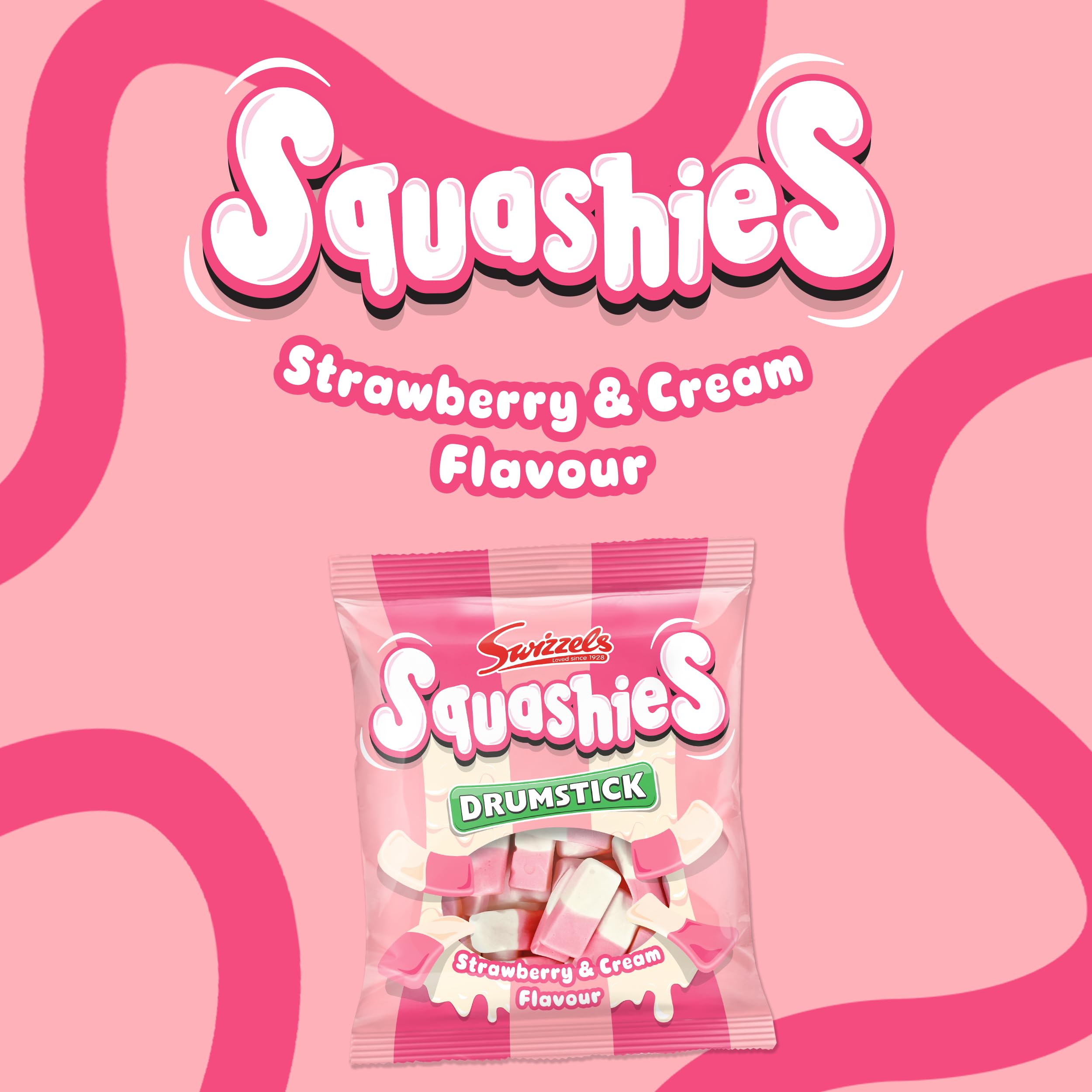 Swizzels Squashies Strawberry & Cream Flavour Sweets, 120g Bag 5