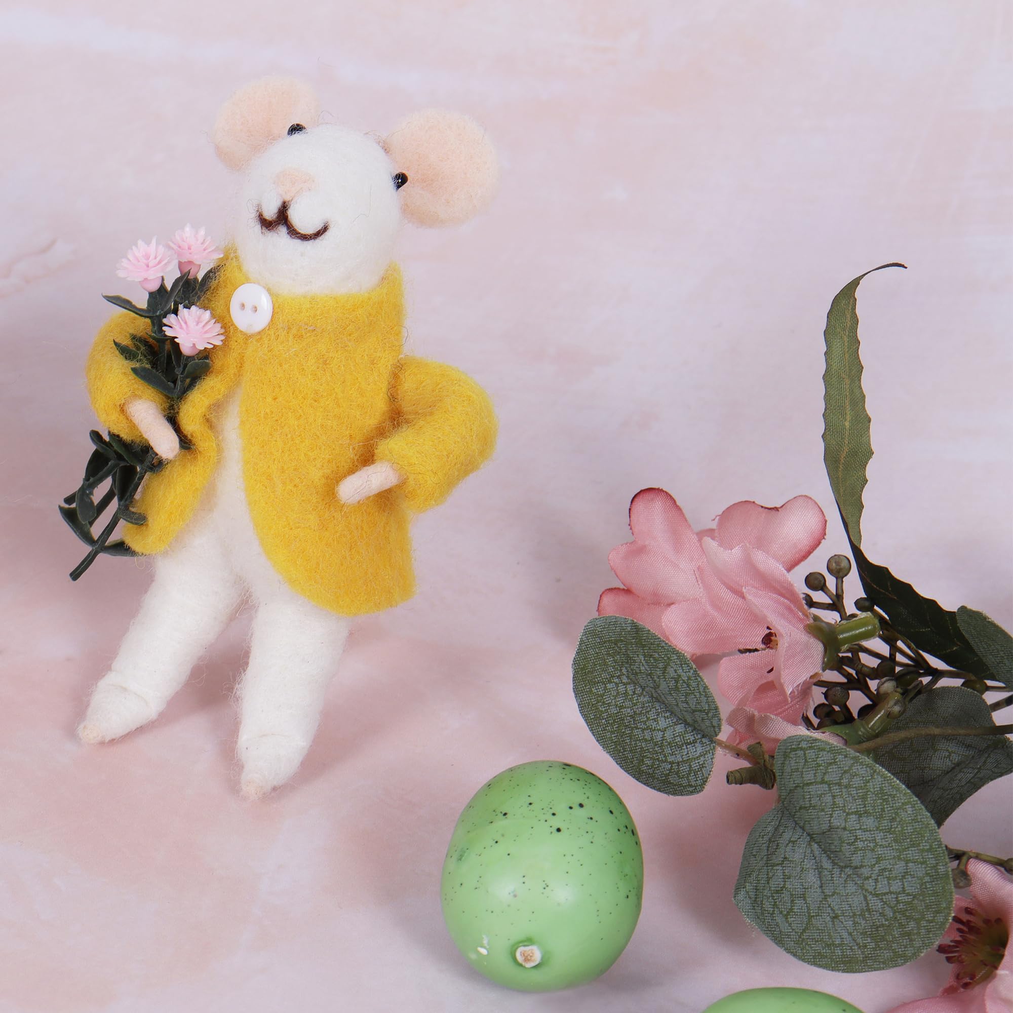 Trimits Needle Felting Craft Kit - Flower Mouse Design for Beginners 11