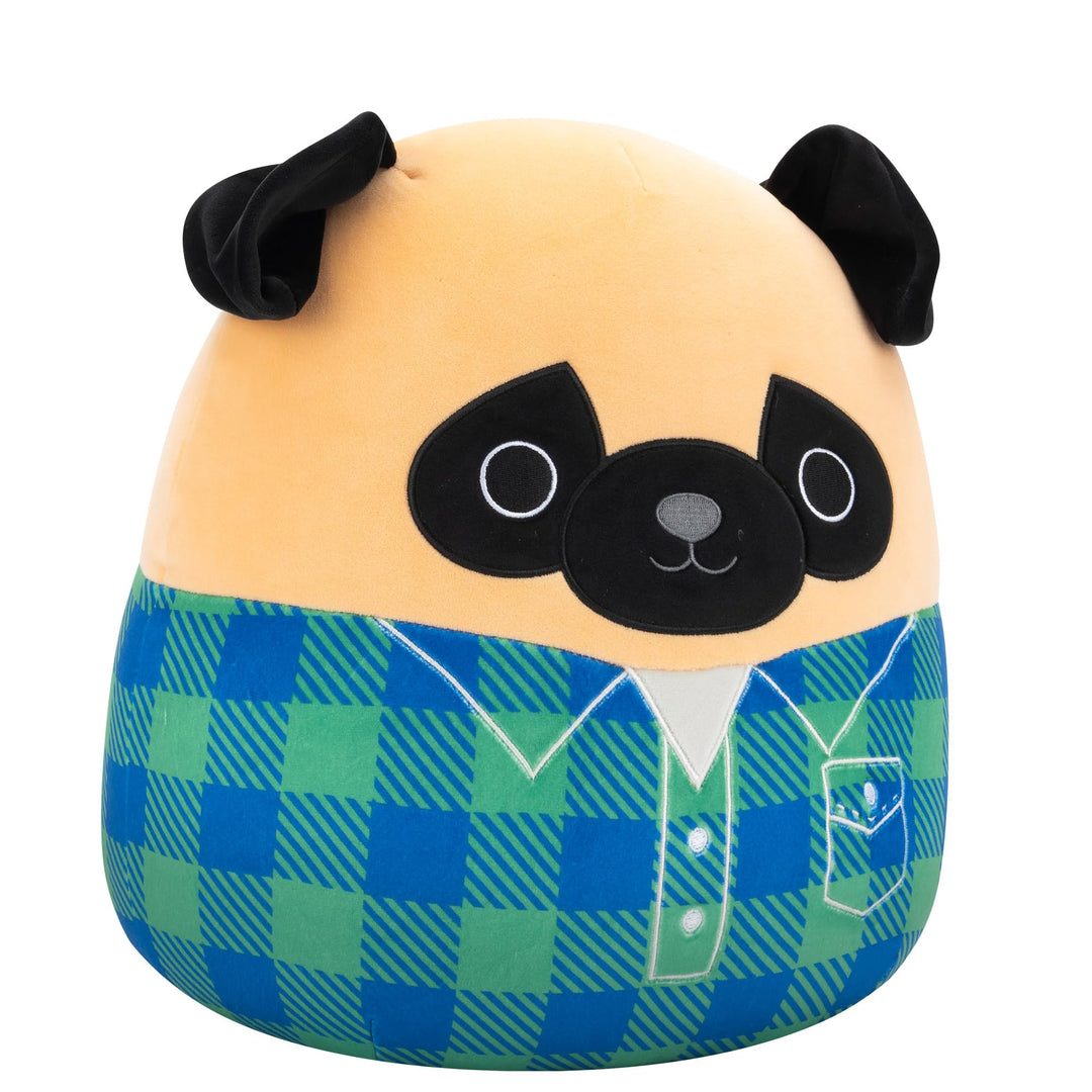 Squishmallows Prince the Brown Pug - 12 Inch Super Soft Plush Collectible