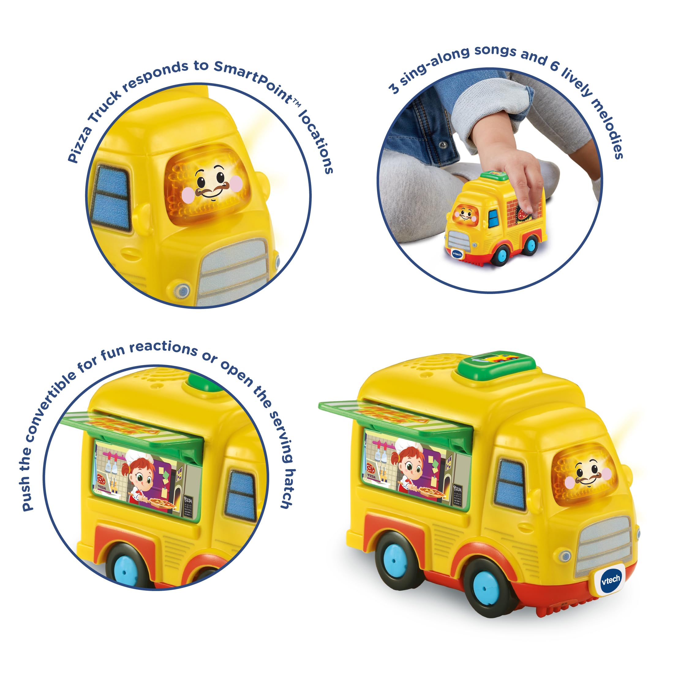 VTech Toot-Toot Drivers Pizza Truck - Interactive Musical Vehicle Toy for Toddlers 12 Months+ 7