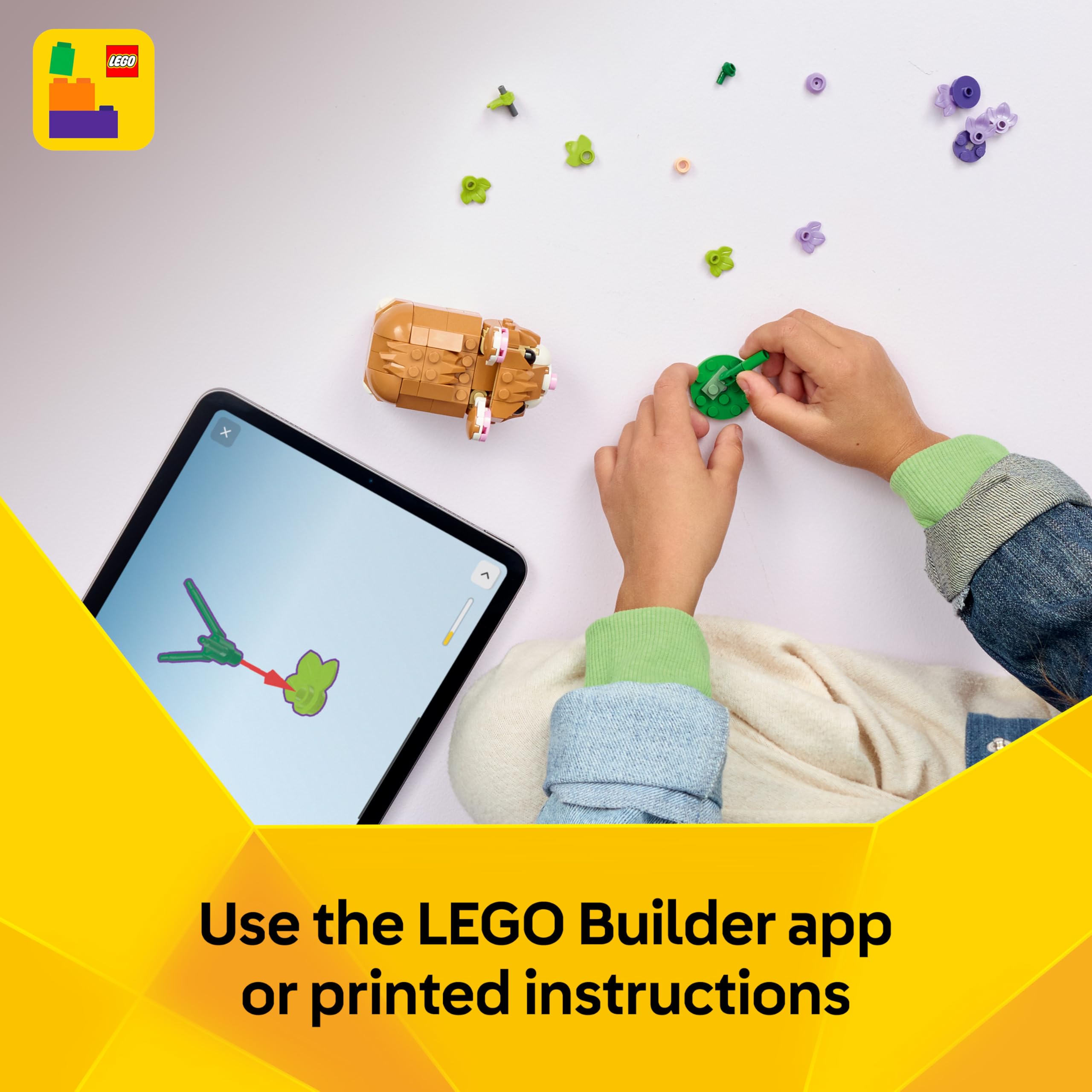 LEGO Creator 3in1 Cute Hamster with a Flower Building Set | 166 Pieces | Ages 7+ 6