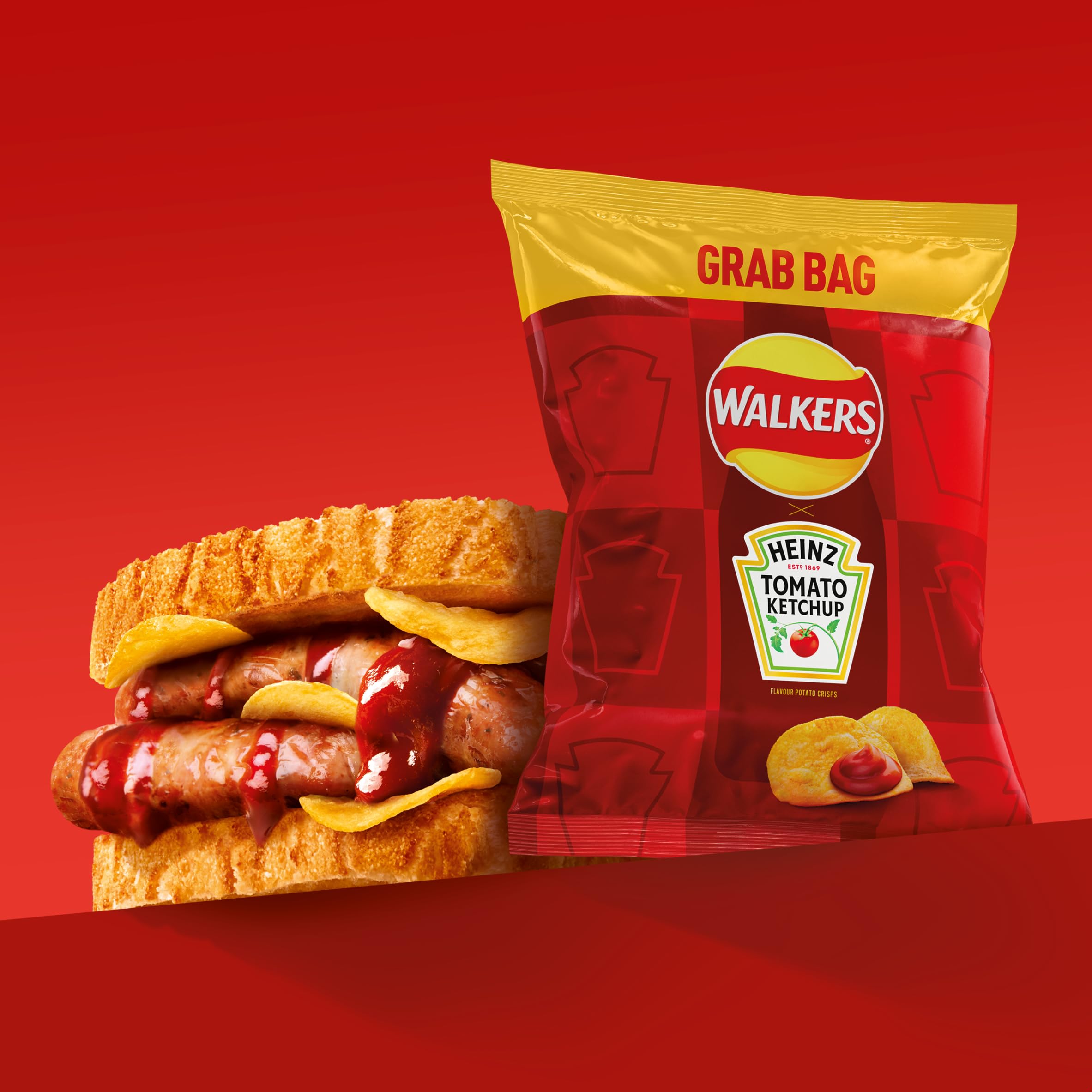 Walkers Tomato Ketchup Crisps - 45g Single Bag | Case of 32 2