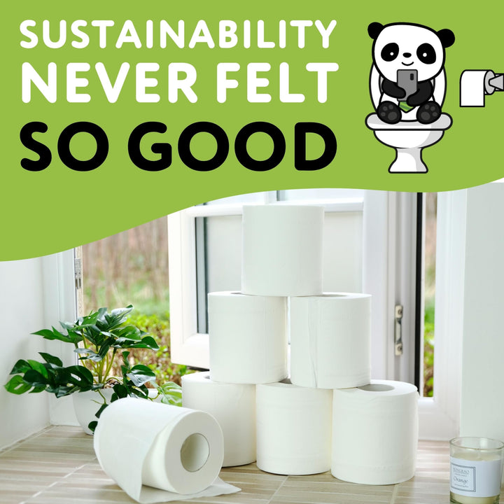 The Cheeky Panda - Bamboo Toilet Paper 9 Rolls | Plastic-Free, FSC-Certified, Hypoallergenic
