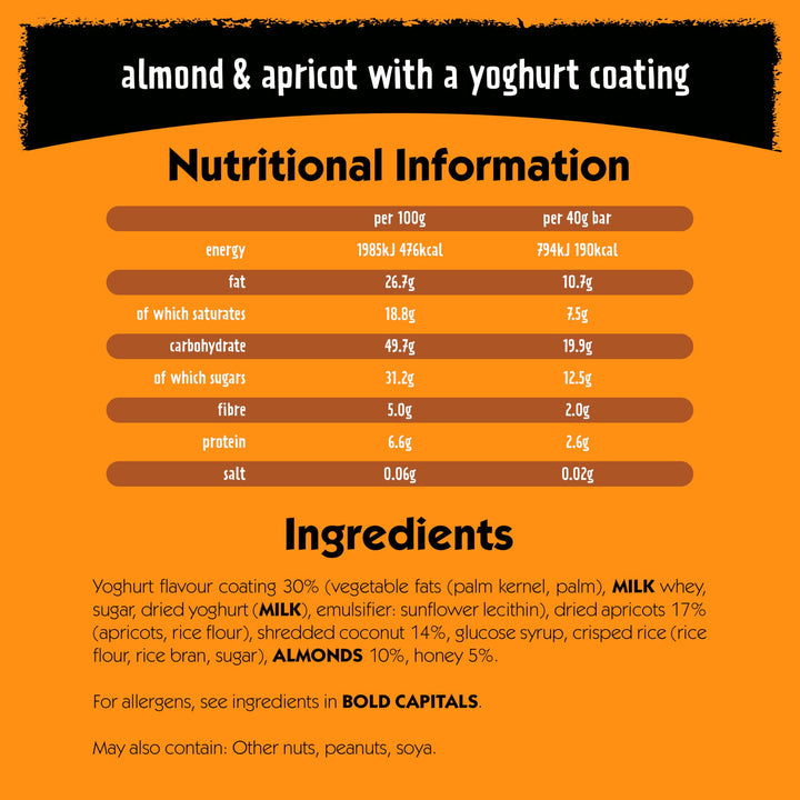 Eat Natural Almond & Apricot Yoghurt Coated Fruit & Nut Bars 12 x 40g