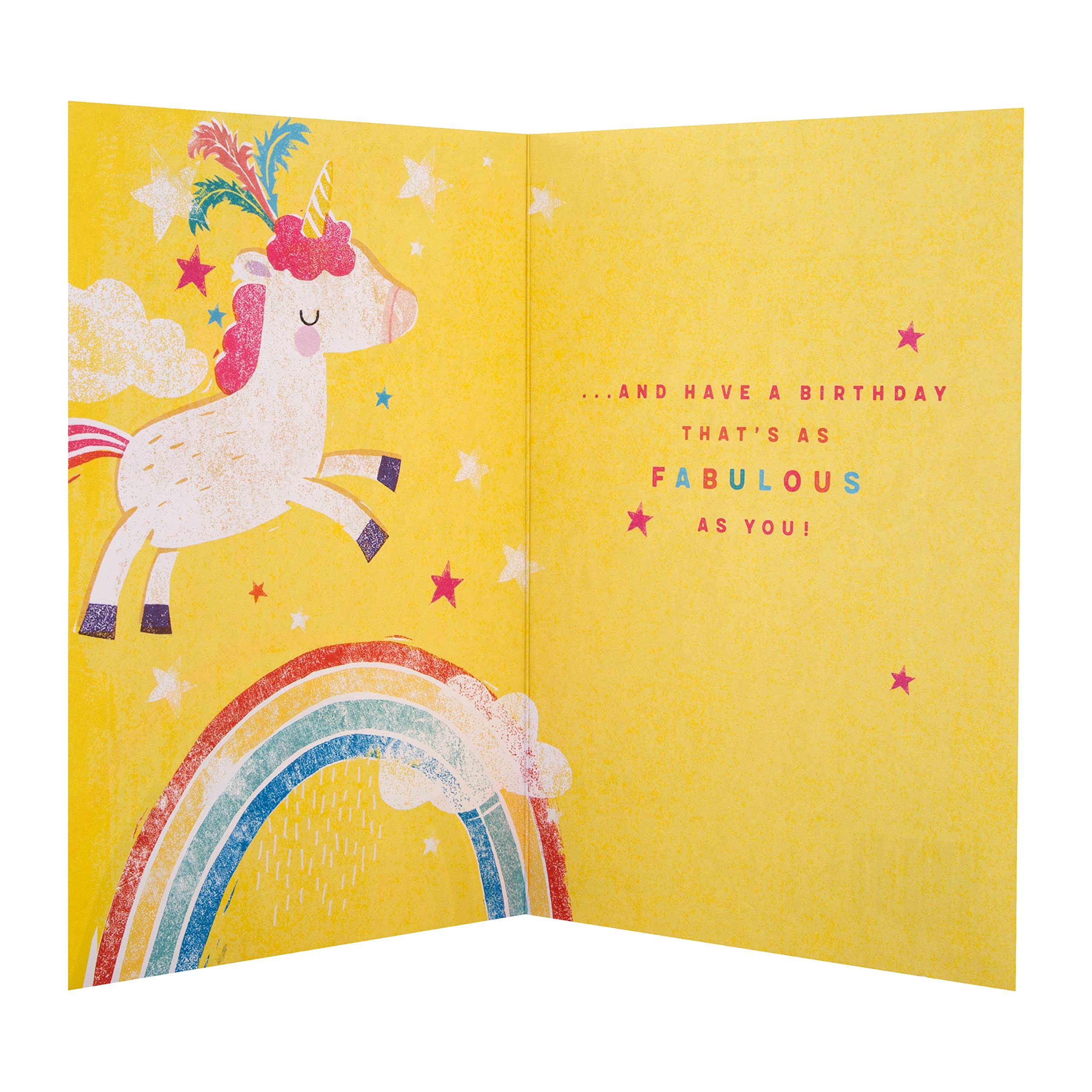 Hallmark Birthday Card for Niece - Unicorn Design with Green Foil Accents