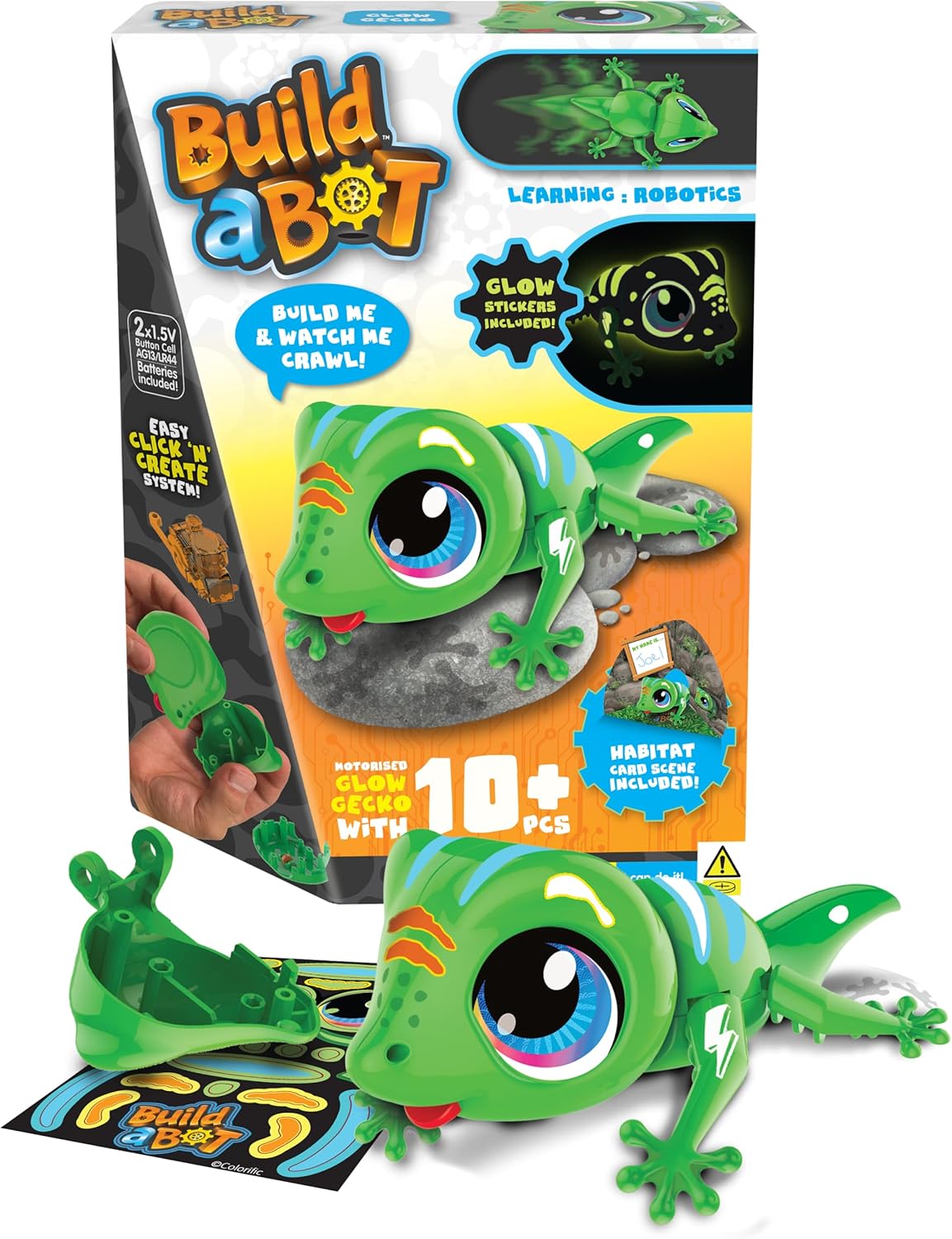 Build-a-Bot: Glow Gecko - Build Your Own Interactive Robot Pet | Ages 4-16