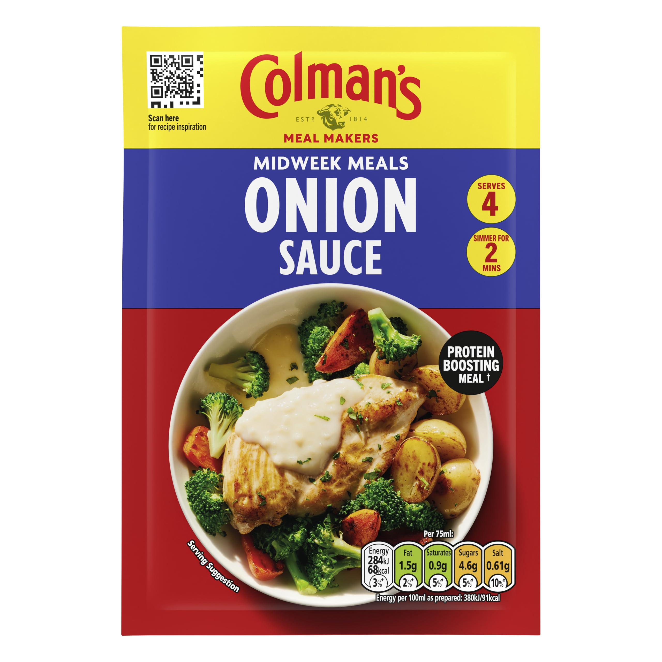 Colman's Midweek Meals Onion Sauce Mix with Herbs & Spices | 35g Sachet 1