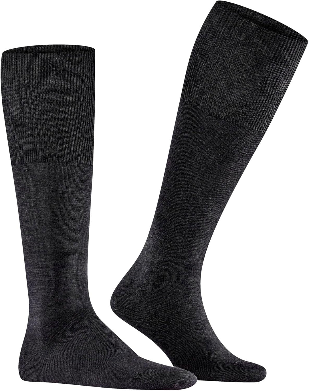 FALKE Men's Airport Socks - Wool Cotton Blend, Black (3000), Size 5.5-6.5, 1 Pair