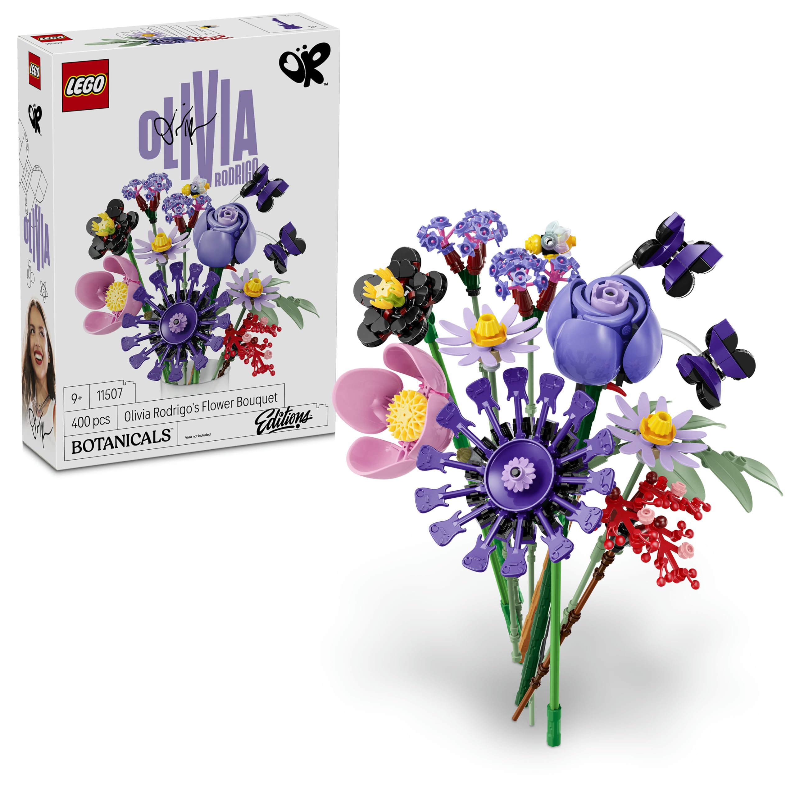 LEGO Botanicals Olivia Rodrigo's Flower Bouquet Building Set | 11 Flowers | Ages 9+