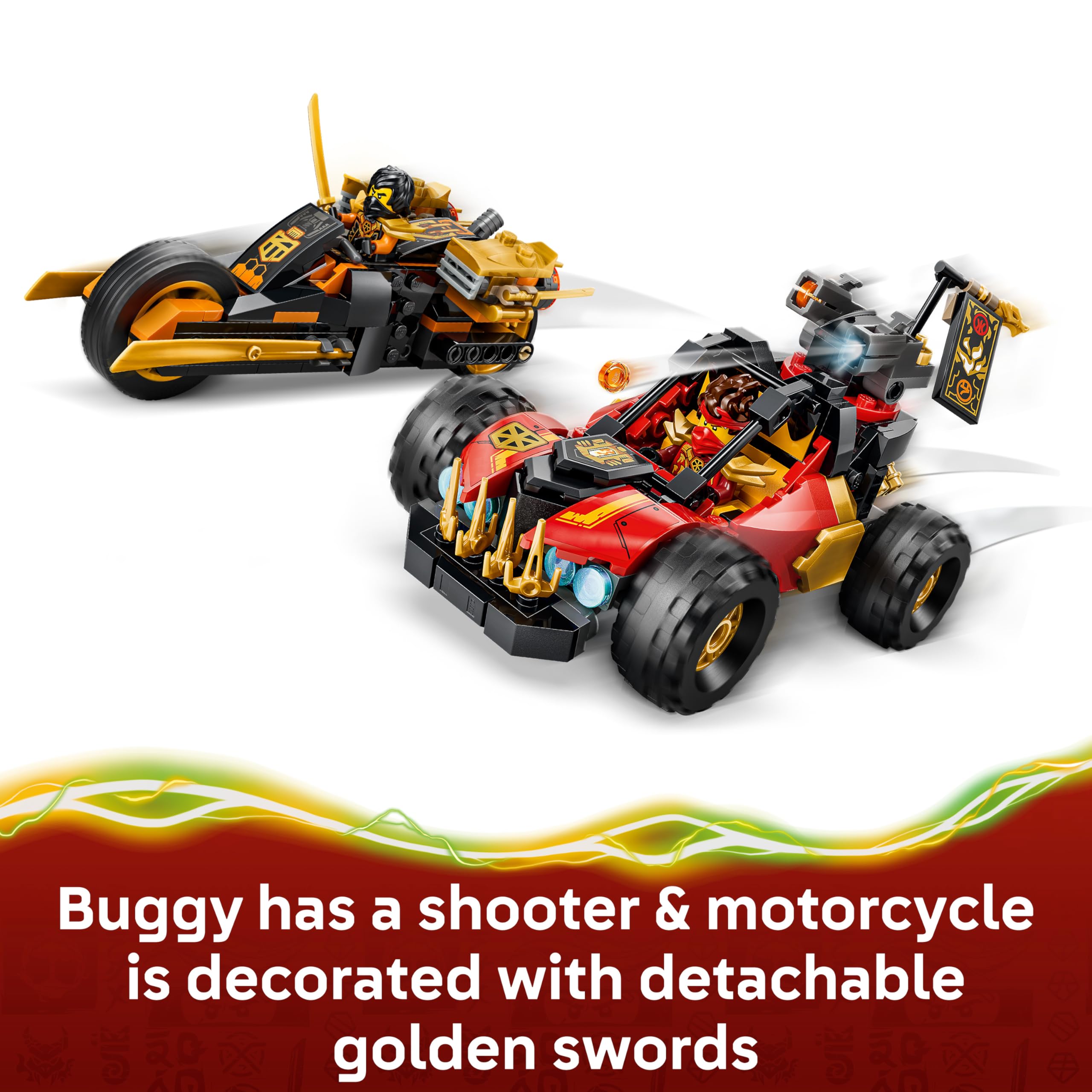 LEGO NINJAGO Kai and Cole's Combiner Vehicles Building Set | Model 71864 | Ages 7+ 4
