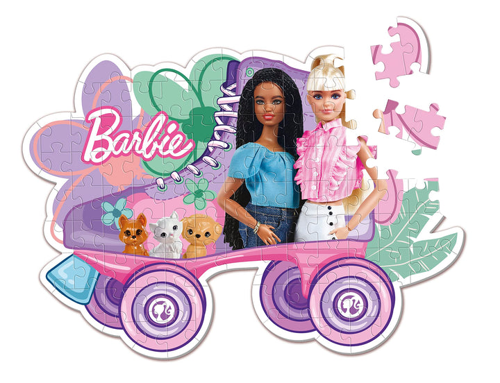 Clementoni - Barbie Supercolor Shaped 104-Piece Jigsaw Puzzle for Kids