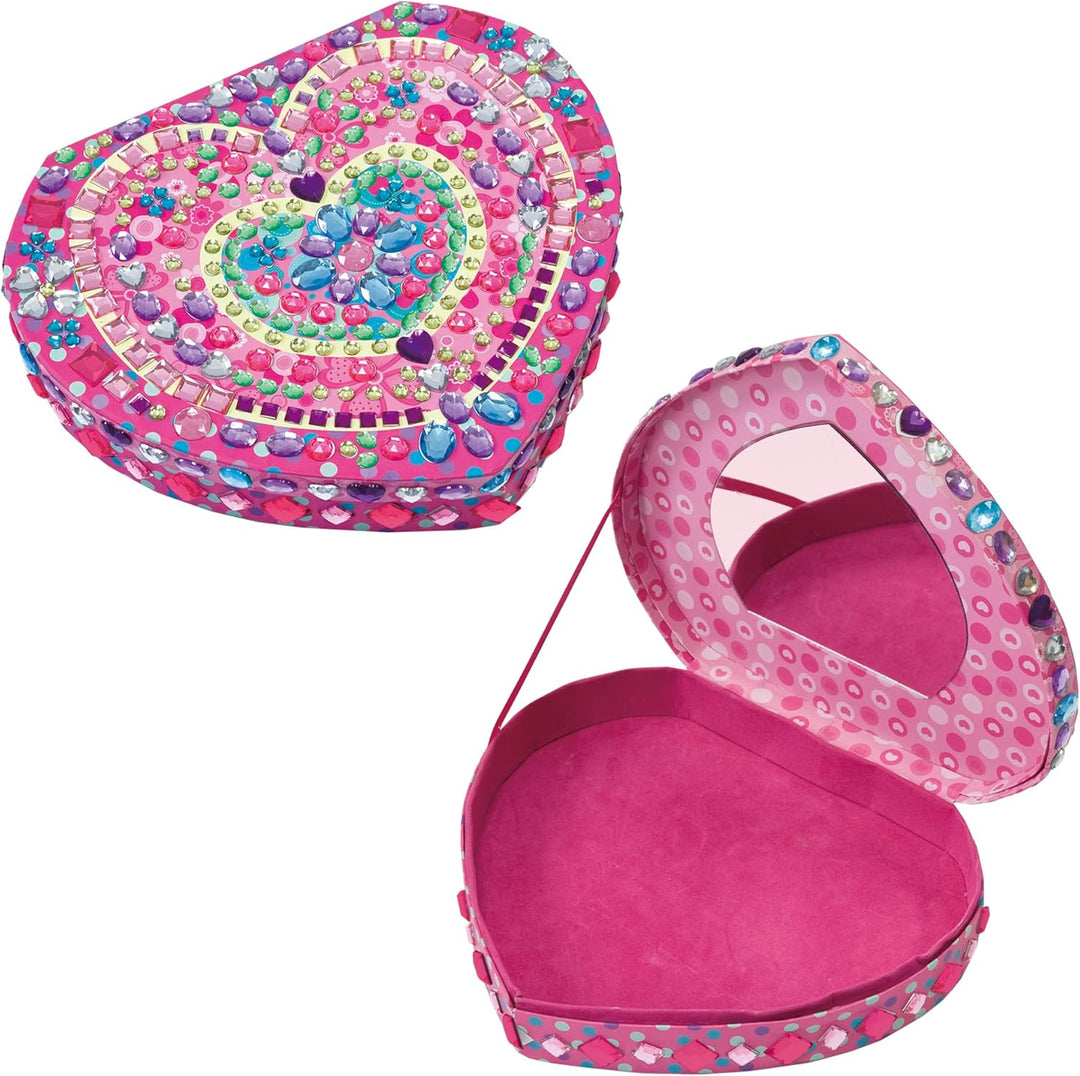 Galt Sparkle Jewellery Box Craft Kit - Heart-Shaped Gem Art for Kids 6+
