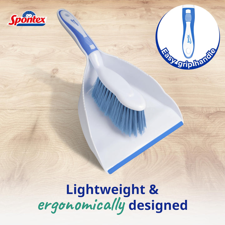 Spontex - Dustpan & Brush Set with Large Capacity Dustpan and Durable Bristles