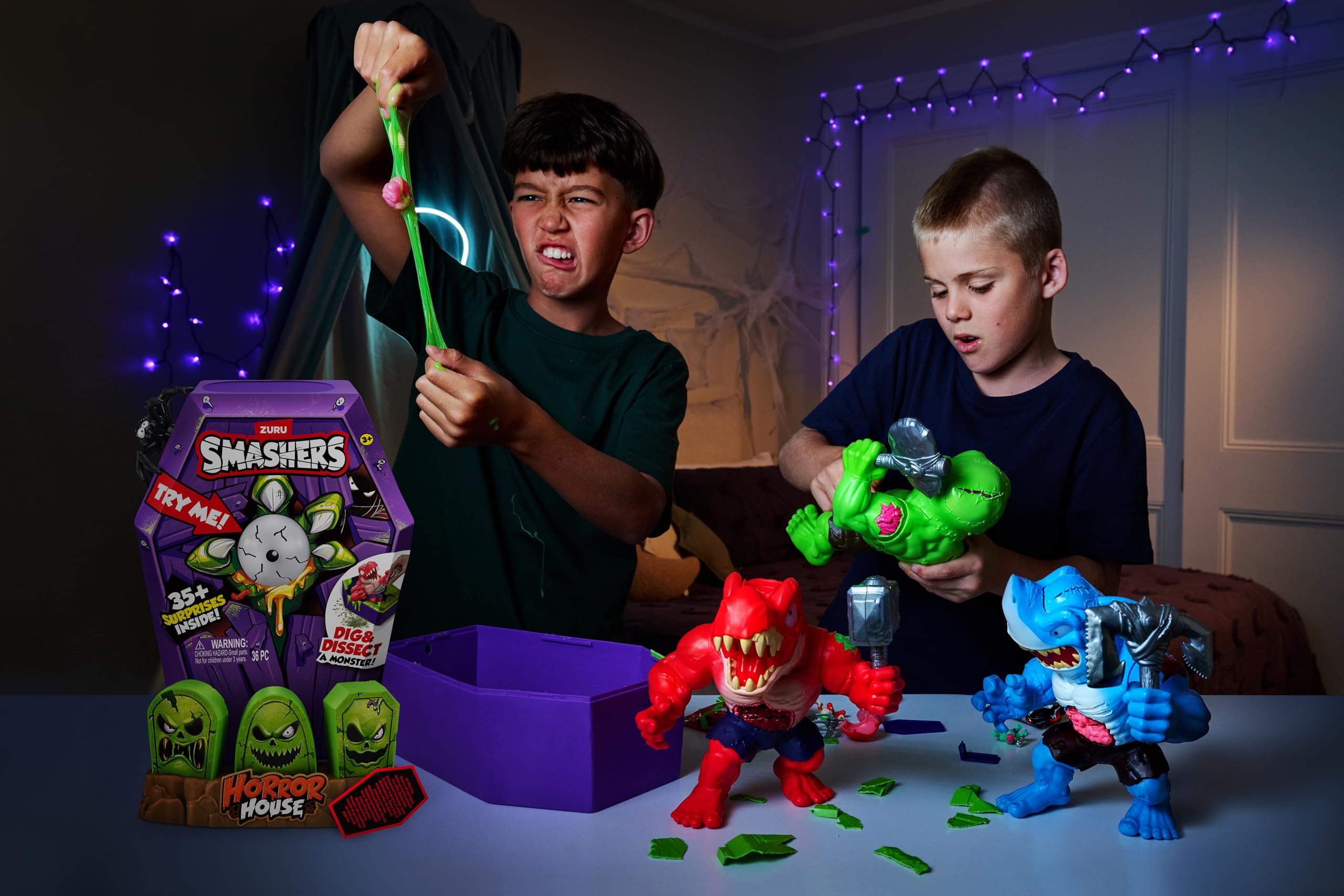 Smashers Mega Horror House (Zombie Rex) by ZURU - Interactive Dig & Dissect Playset for Kids 5