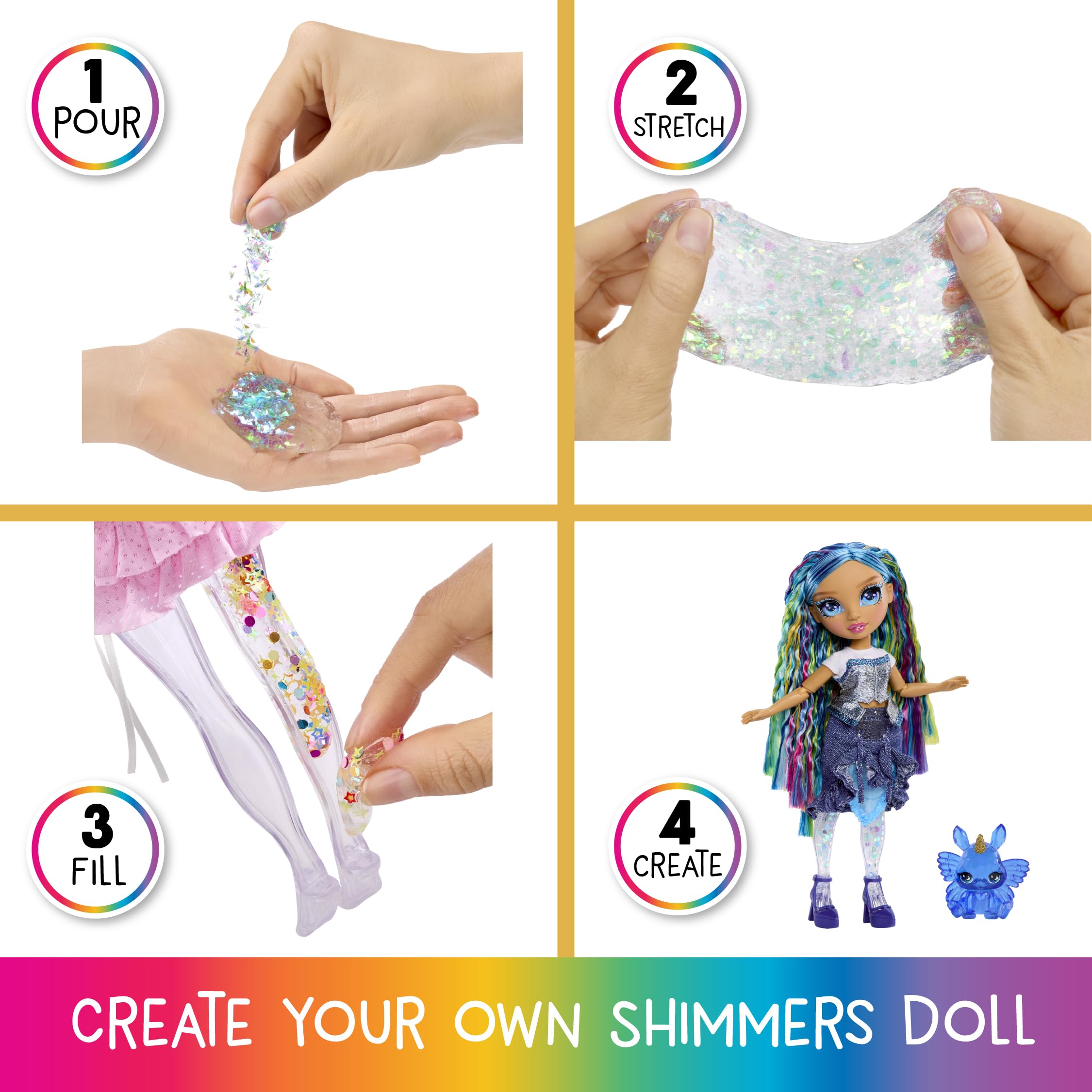 Rainbow High Rainbow Shimmers with Slime - Skyler Blue 28cm Fashion Doll Playset 5