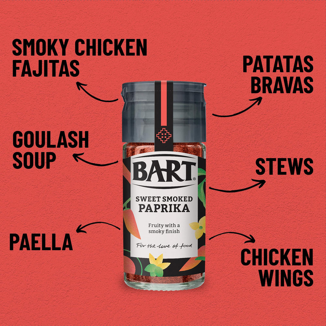 BART Essential Spices Bundle - 6-Piece Spice Set with Chilli Flakes, Turmeric, Cumin, Cinnamon, Paprika & Mixed Spice
