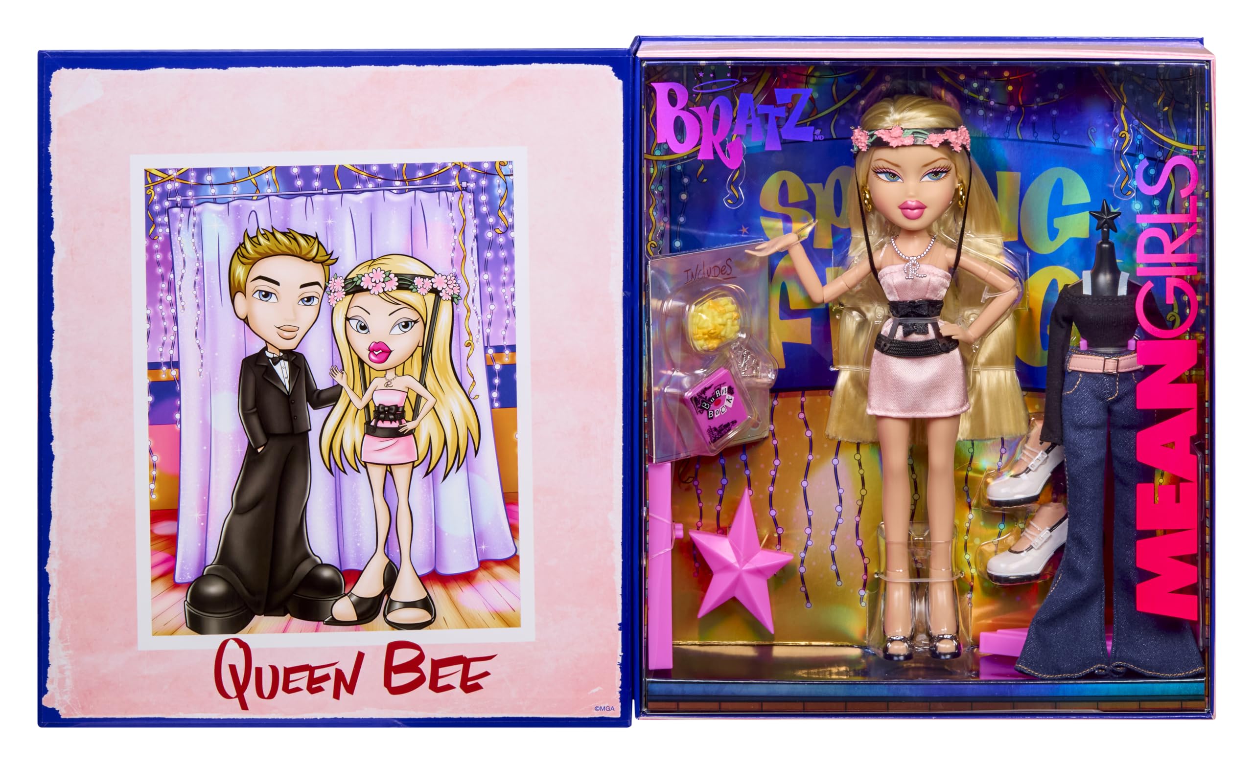 Bratz x Mean Girls Spring Fling Doll Regina - Collectible Fashion Doll with 2 Outfits & Movie-Inspired Accessories