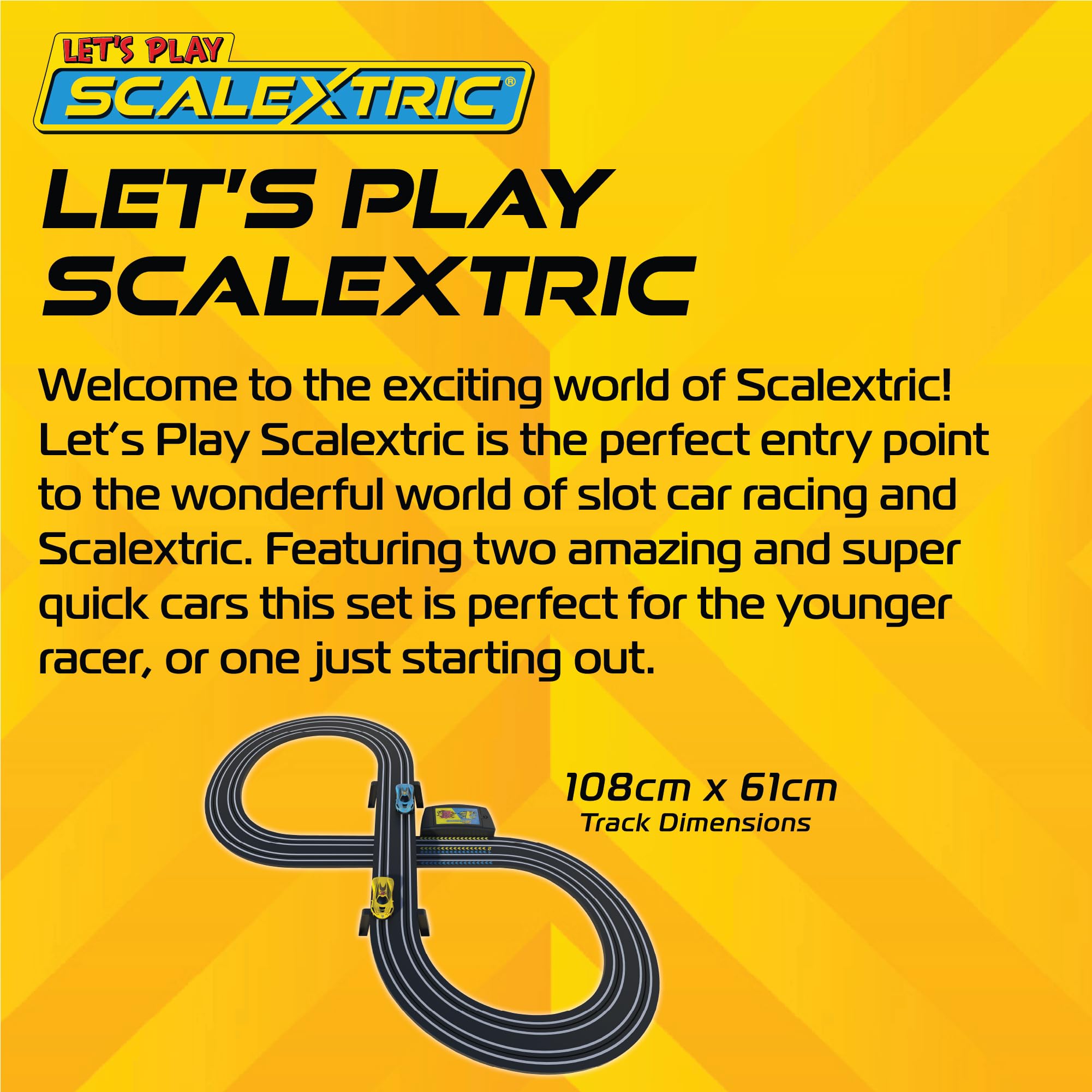 Scalextric G1189M My First Scalextric Let's Play! - Blue/Yellow Race Set for Kids 4