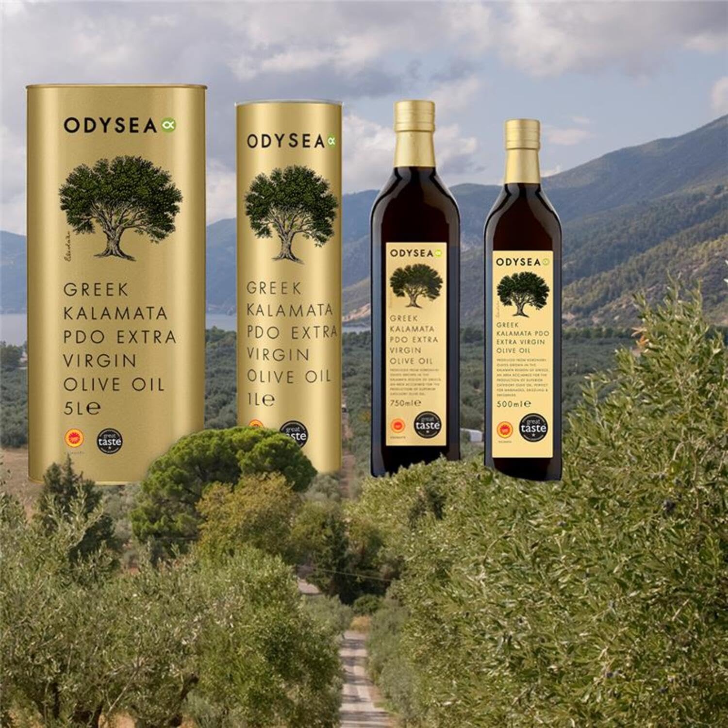 Odysea Greek Kalamata PDO Extra Virgin Olive Oil, 1L Glass Bottle 6