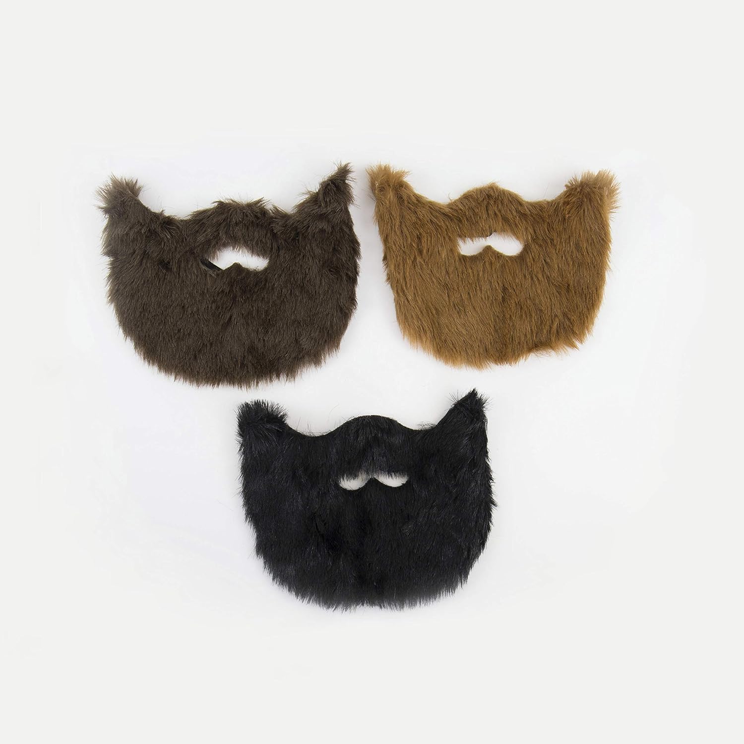 Gift Republic Emergency Beards - 3 Pack Fake Beards for Dress Up & Costume Fun