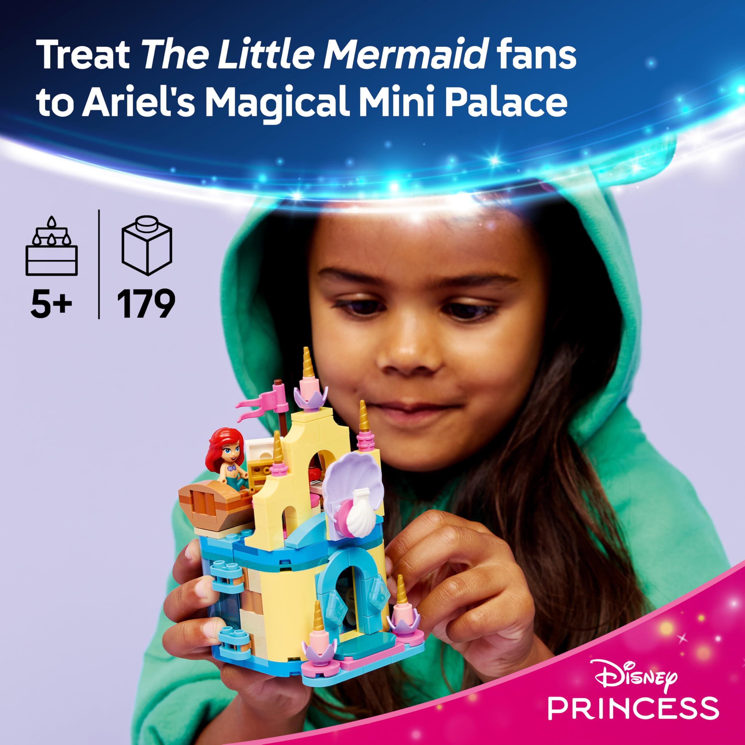 LEGO Disney Princess Ariel's Magical Mini Palace Building Set | Ages 5+ | Model 43285