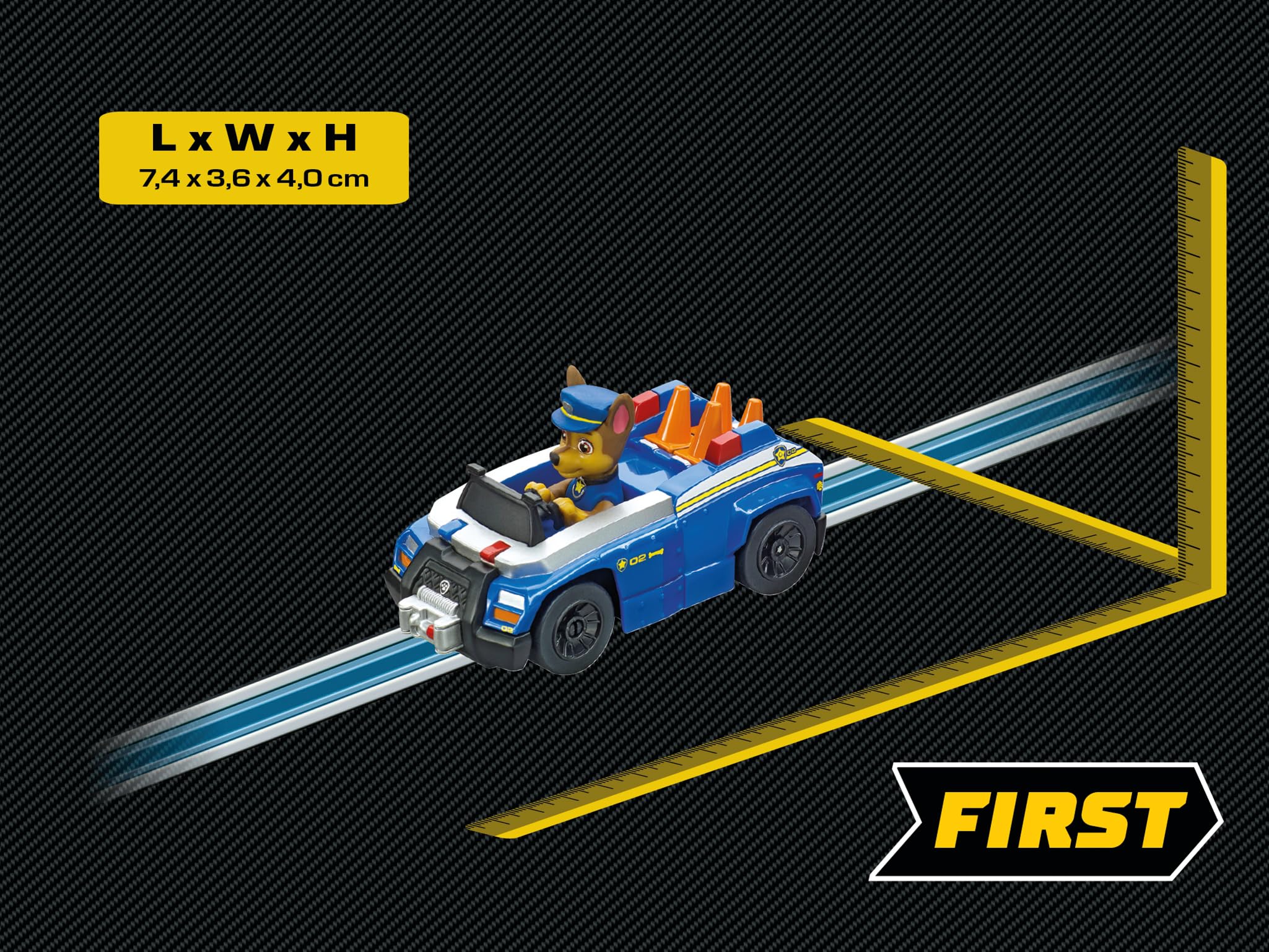 Carrera Slot Car - Paw Patrol Chase (Blue) | Compatible with Carrera First Sets | Ages 3+