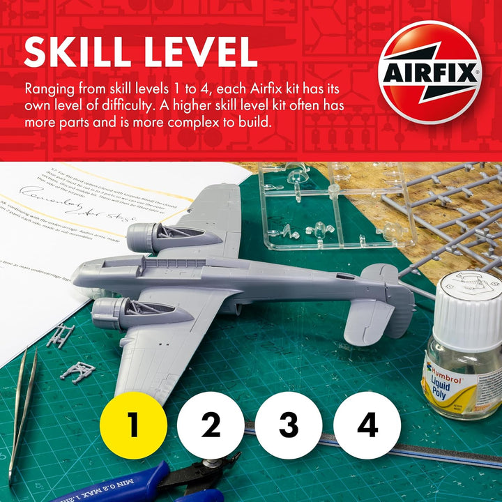Airfix Starter Set - Messerschmitt Bf109F-4 Model Building Kit for Ages 8+