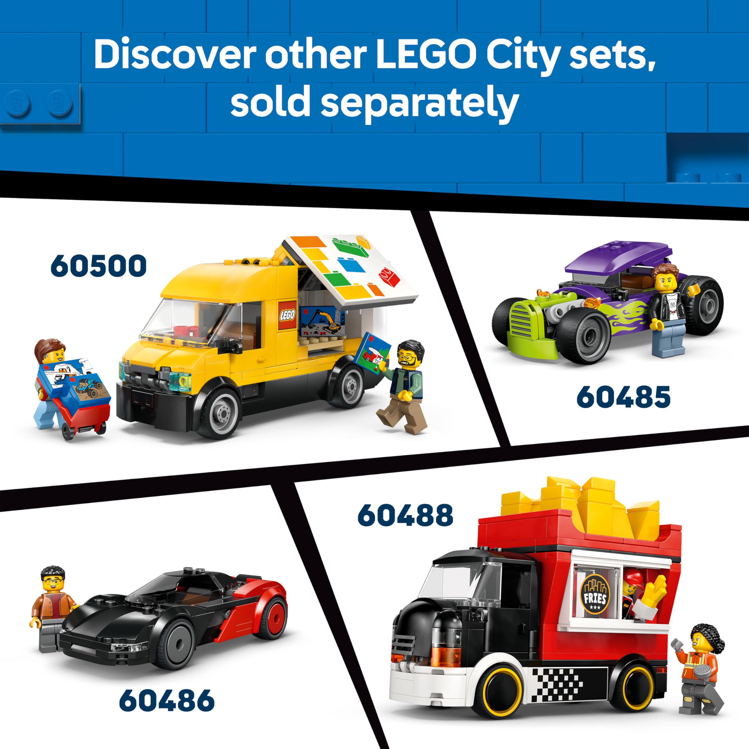 LEGO City Police Prisoner Transport Van Toy Set 60479 with Motorbike for Ages 6+ 9