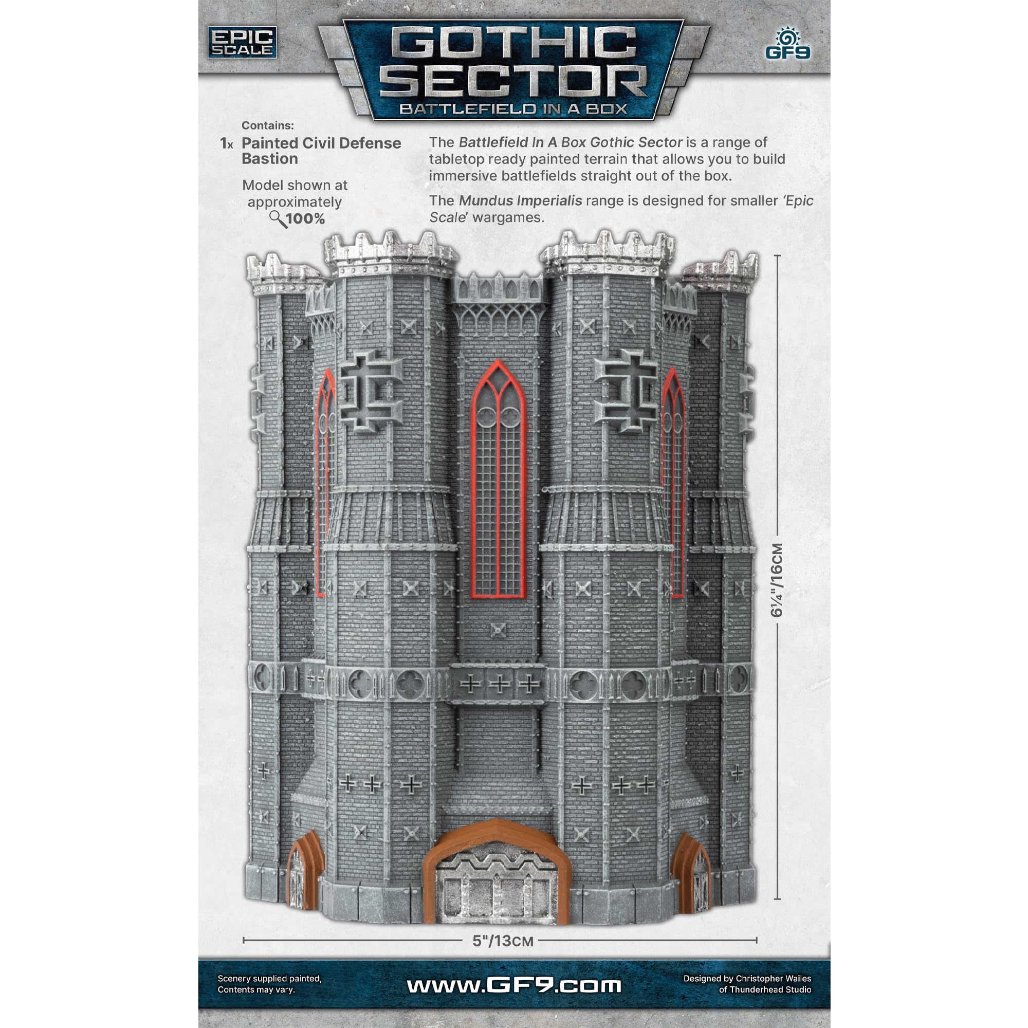 Gale Force Nine Mundus Imperialis - Civil Defense Bastion | Epic Scale Terrain | Resin 3
