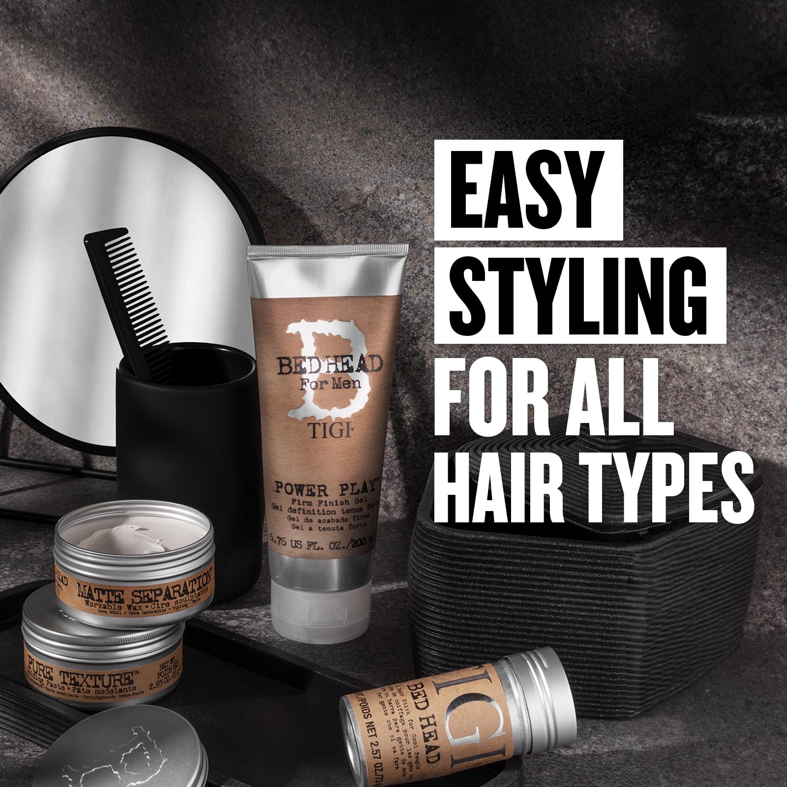 TIGI Bed Head For Men Matte Separation Workable Wax - Firm Matte Hold, Humidity Resistant, 85g 4