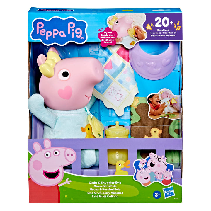 Peppa Pig Oinks and Snuggles Evie Interactive Baby Doll - 20+ Sound Effects, Ages 3+