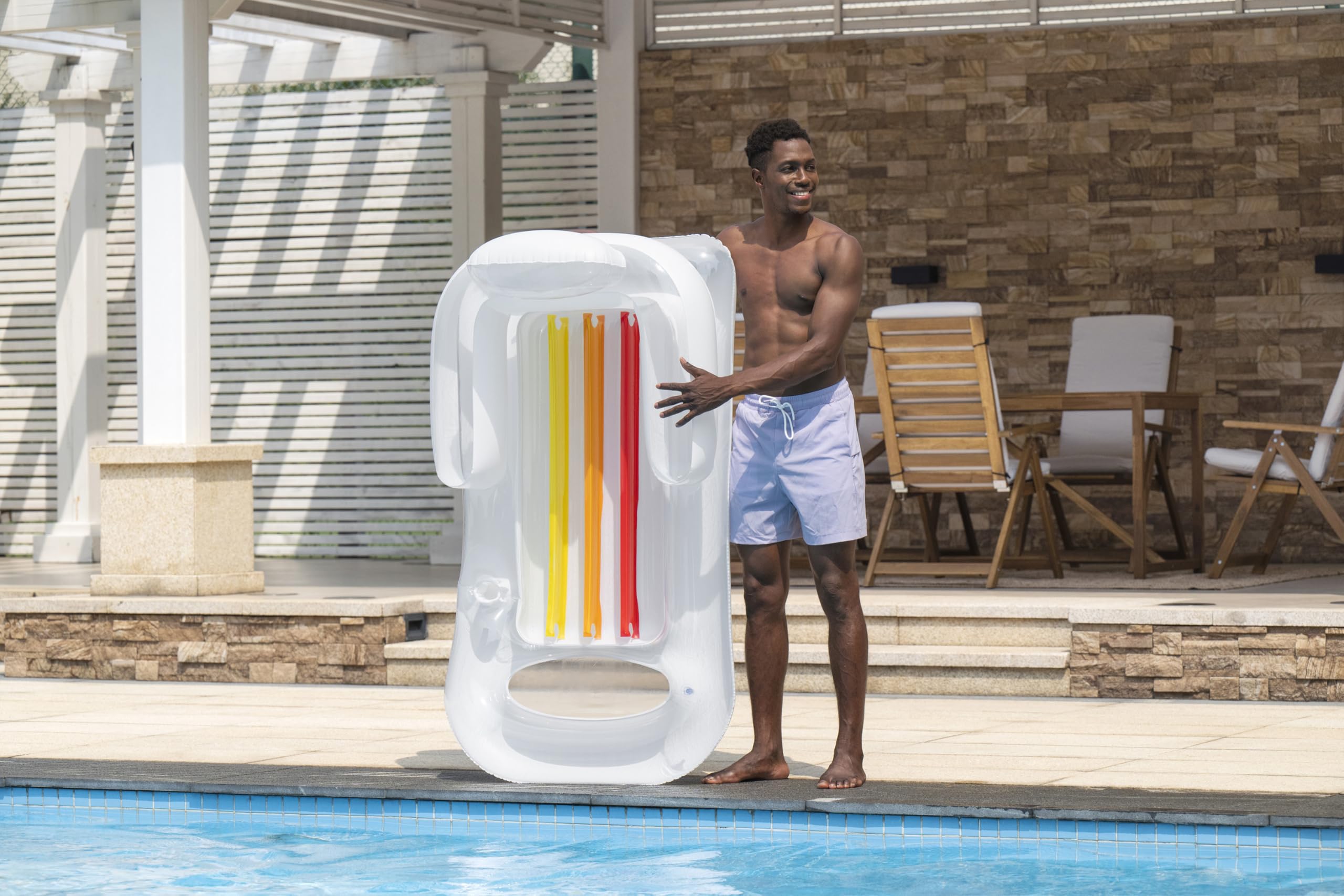 Bestway Summer Colors Lounge Inflatable Ride-On | 63.5" x 33" | Model 43028 6