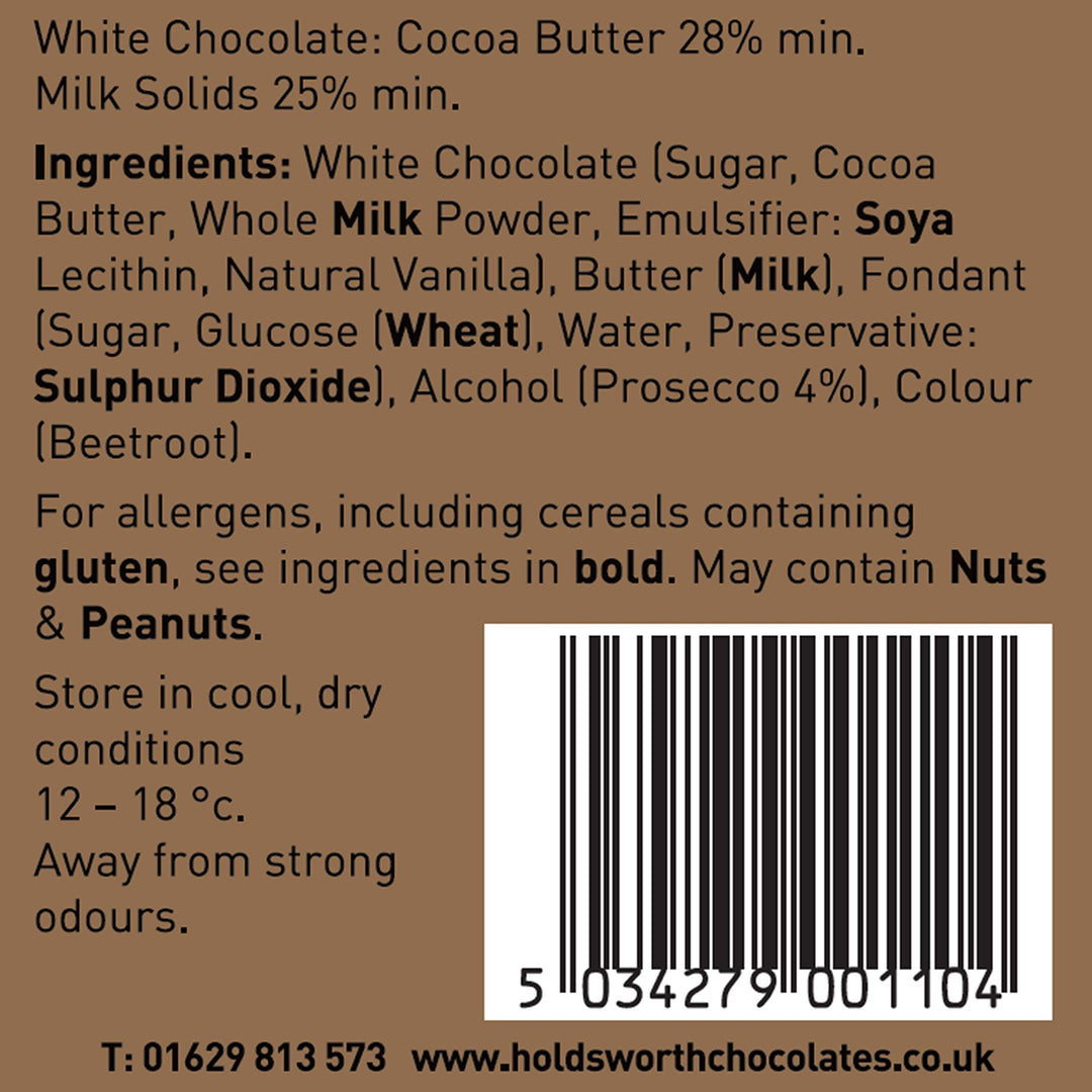 Holdsworth Chocolates - Pink Prosecco Love Handmade Chocolate Truffles
