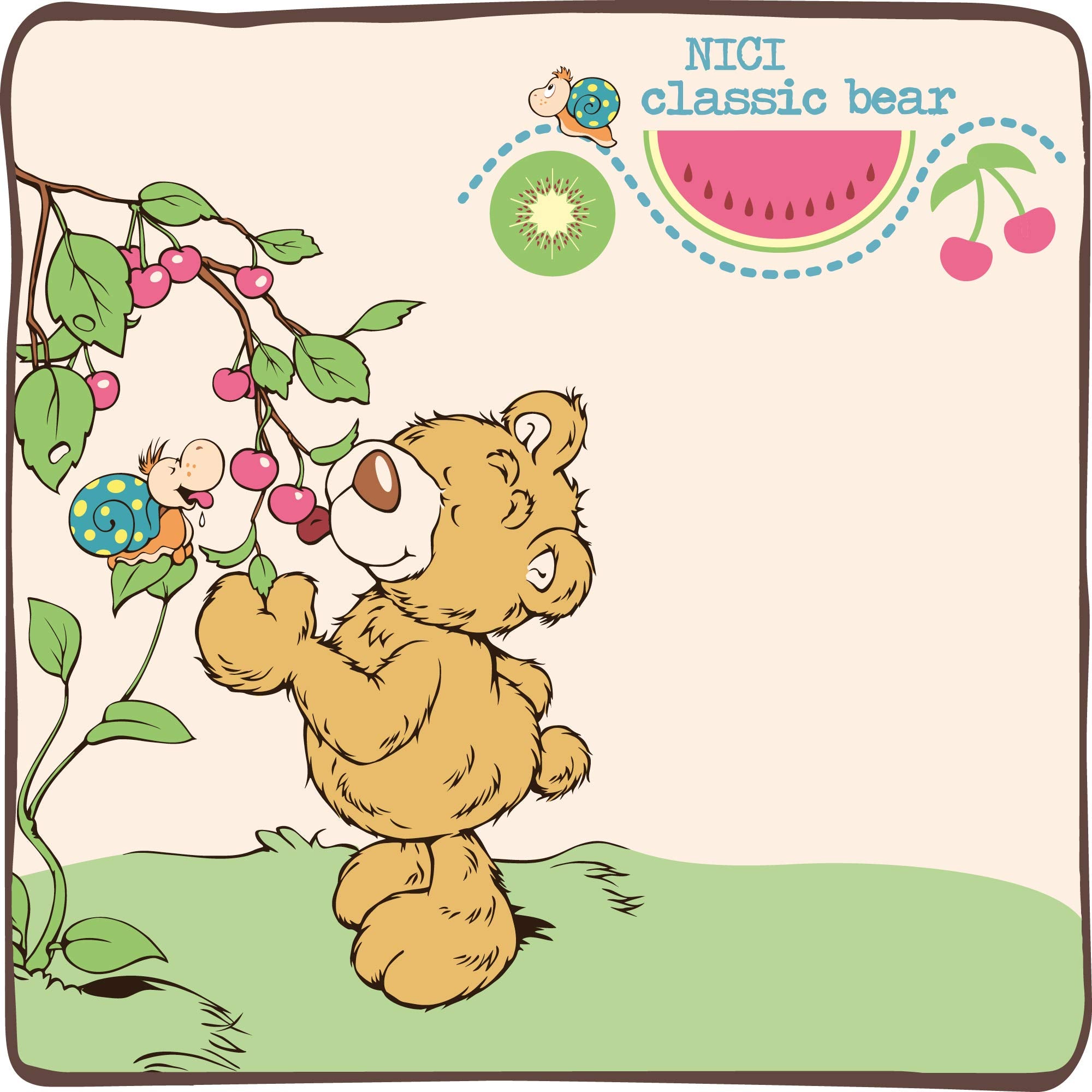 NICI Classic Bear 30cm - Soft Plush Stuffed Animal for Babies & Kids 3