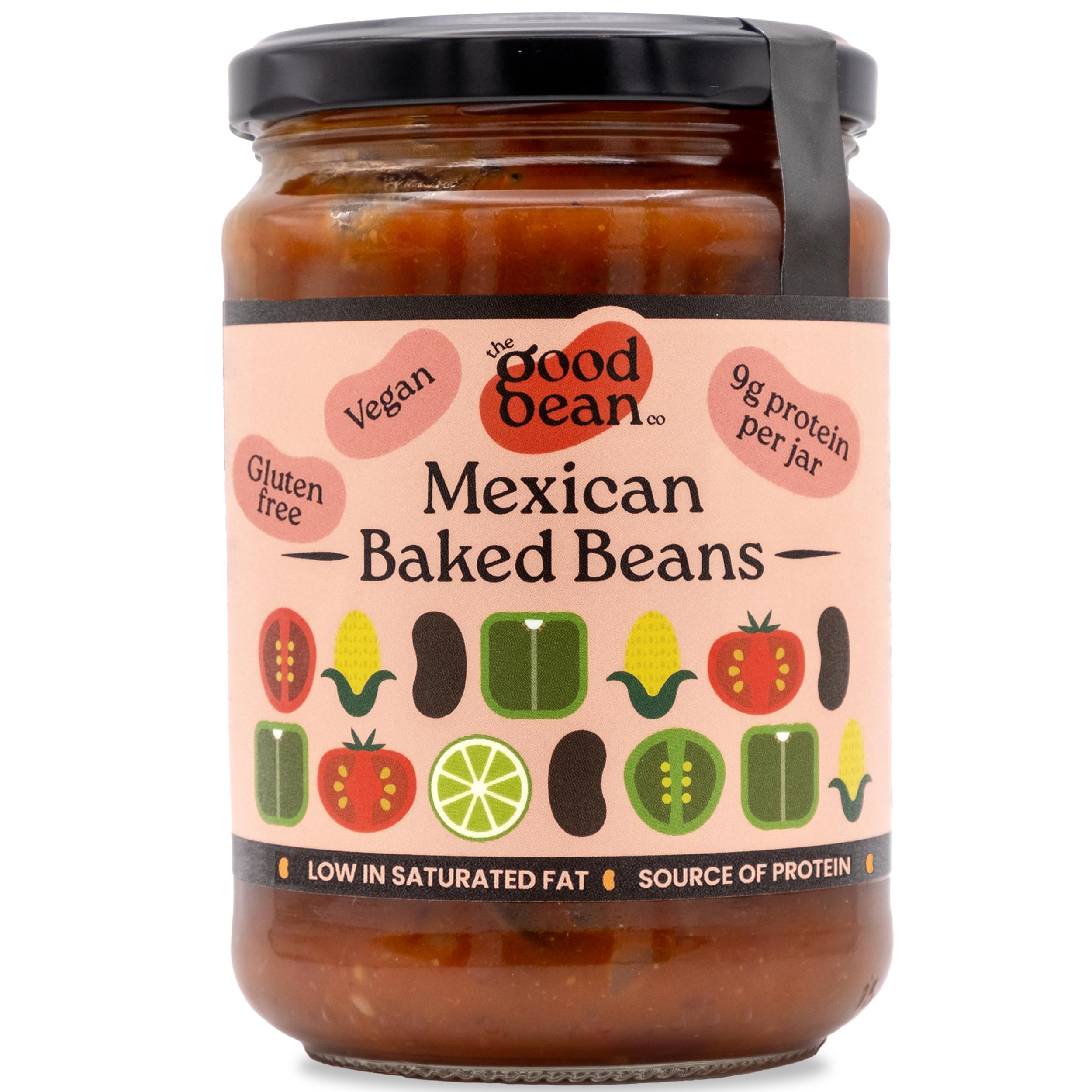 The Good Bean Company Mexican Baked Beans with Black Beans & Chilli Kick | 350g 1