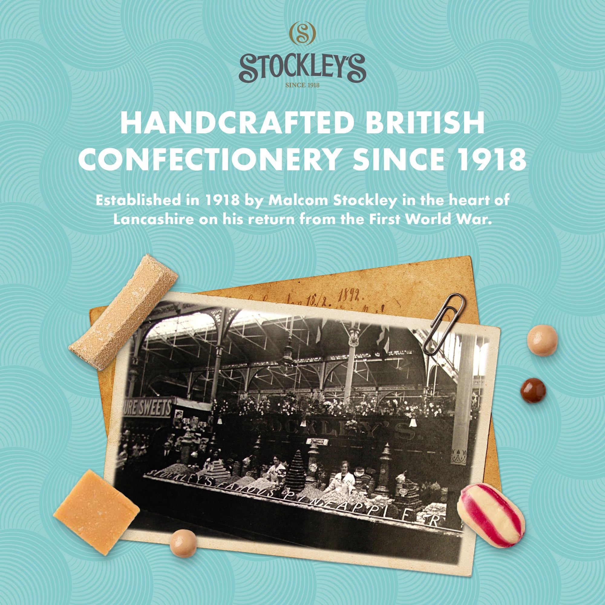 Stockley's Christmas Pudding Fudge Treat Carton - 220g Fruity Festive Fudge with Citrus Peel & Raisins