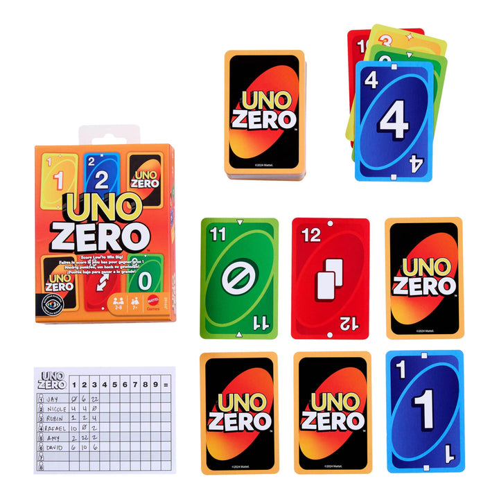 Mattel Games UNO Zero Card Game in Storage & Travel Tin