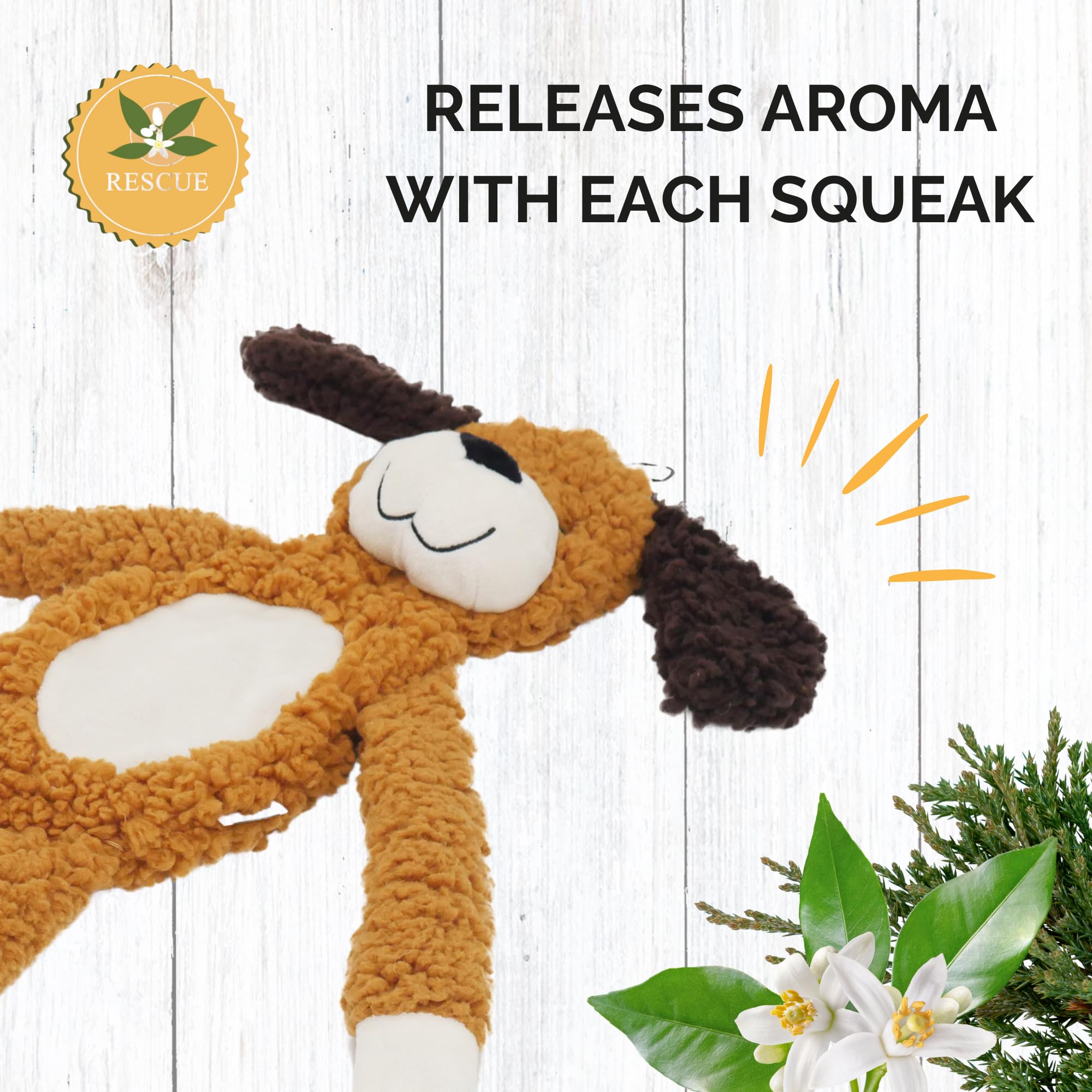 Rosewood Aromadog Rescue Stuffingless Flattie Dog Toy 54cm - Lavender Scented Calming Plush 4