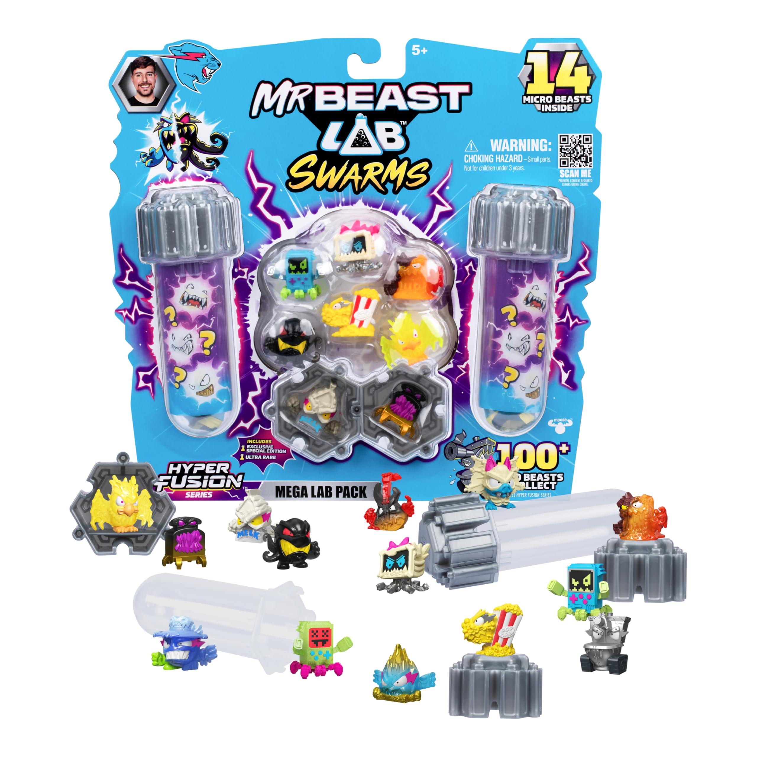 MRBEAST LAB Hyper Fusion Series Micro Beasts Collectibles | 1 Inch Figures | Ages 5+