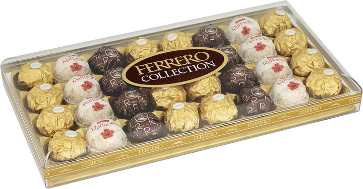 Ferrero Collection Assorted Chocolates - 32 Piece Gift Box with Rocher, Rondnoir & Raffaello