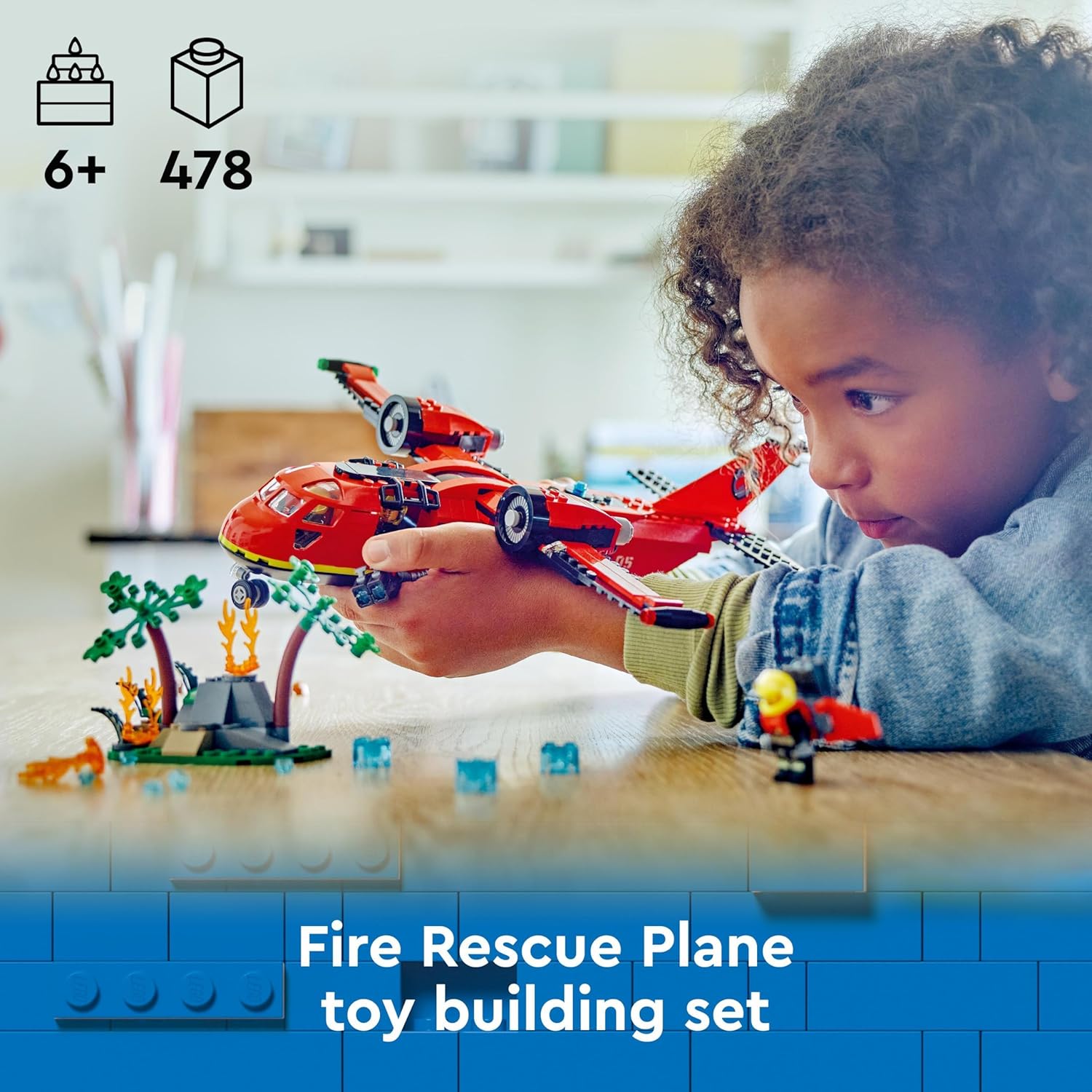 LEGO City Fire Rescue Plane Toy - 478-Piece Building Set for Ages 6 and Up 5