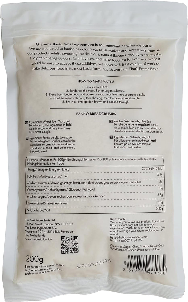 Emma Basic Super Premium Panko Breadcrumbs 10 mm Long Needle Shape 200g