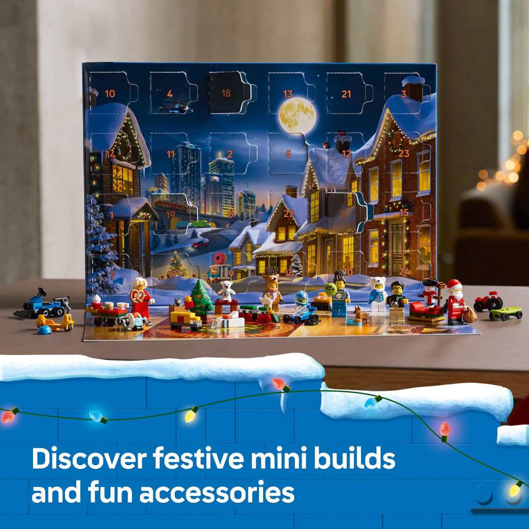 LEGO City Advent Calendar 2025 - 24-Day Holiday Building Playset for Ages 5+