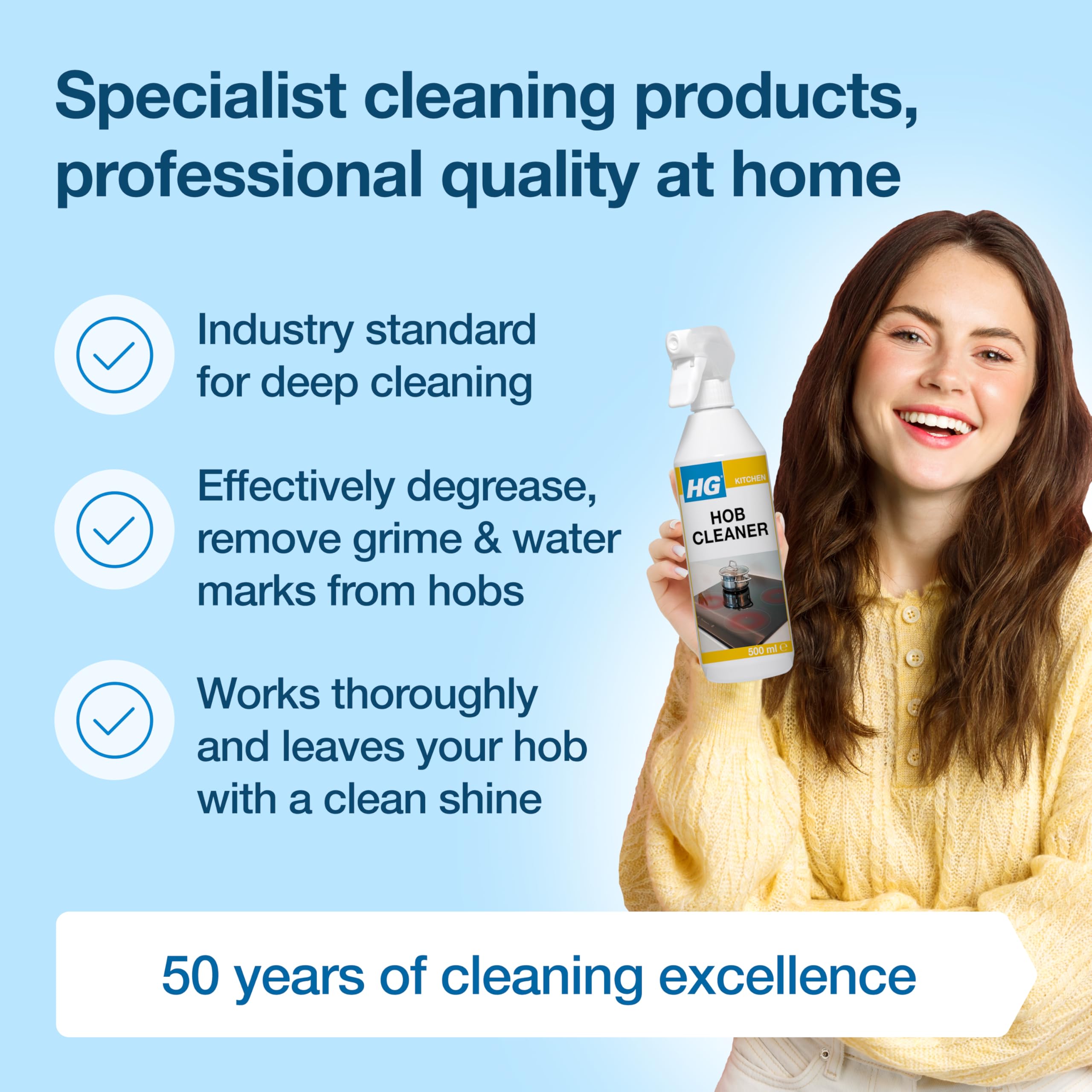 HG - Hob Cleaner for Everyday Use, Induction & Glass Ceramic Cooktop Spray, 500ml 13